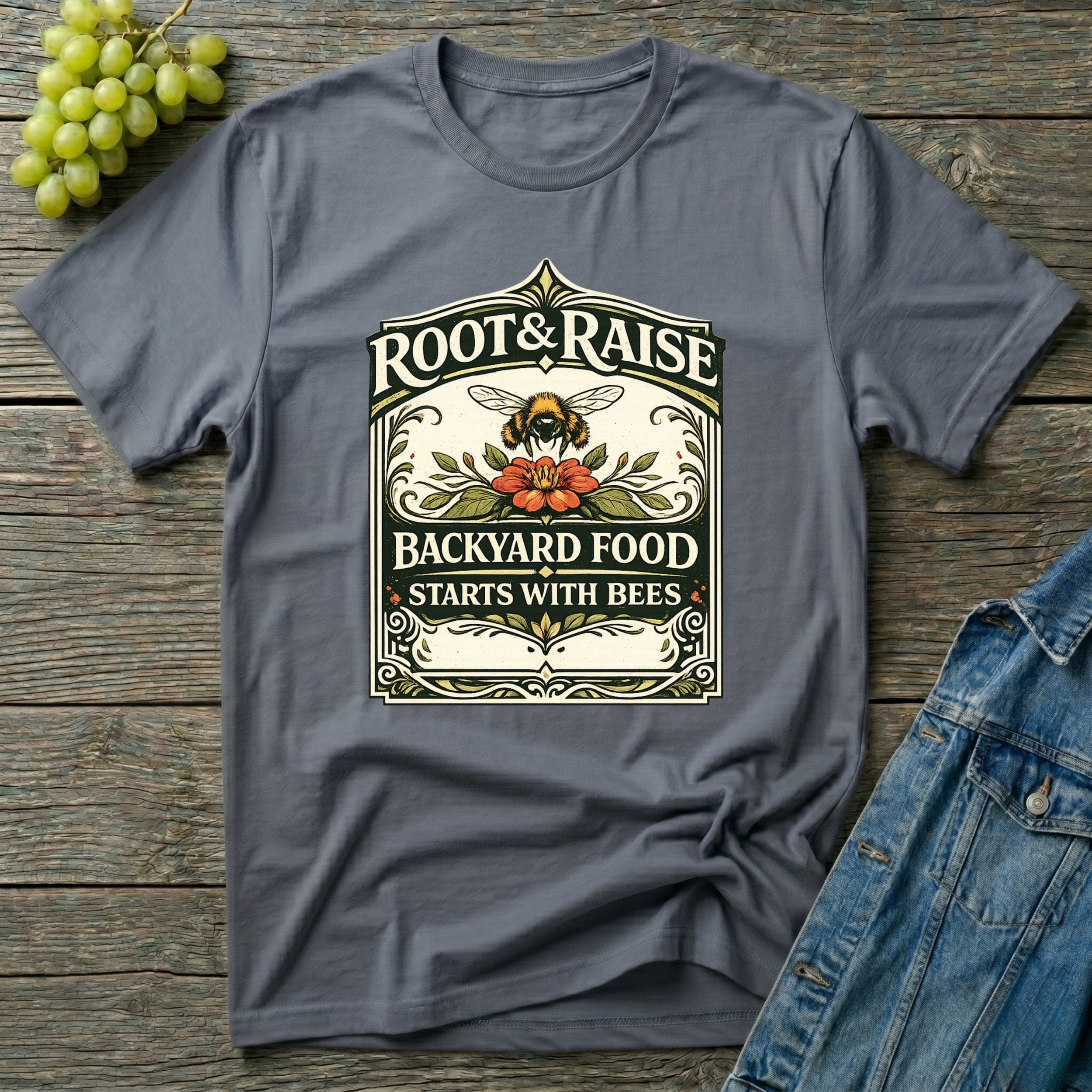Backyard Food Starts With Bees T-Shirt