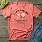 Local Food Starts With Flowers T-Shirt - Sketch