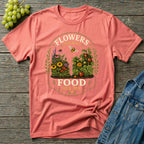 Flowers for Bees Food for Me Pollinator Garden Oval T-Shirt