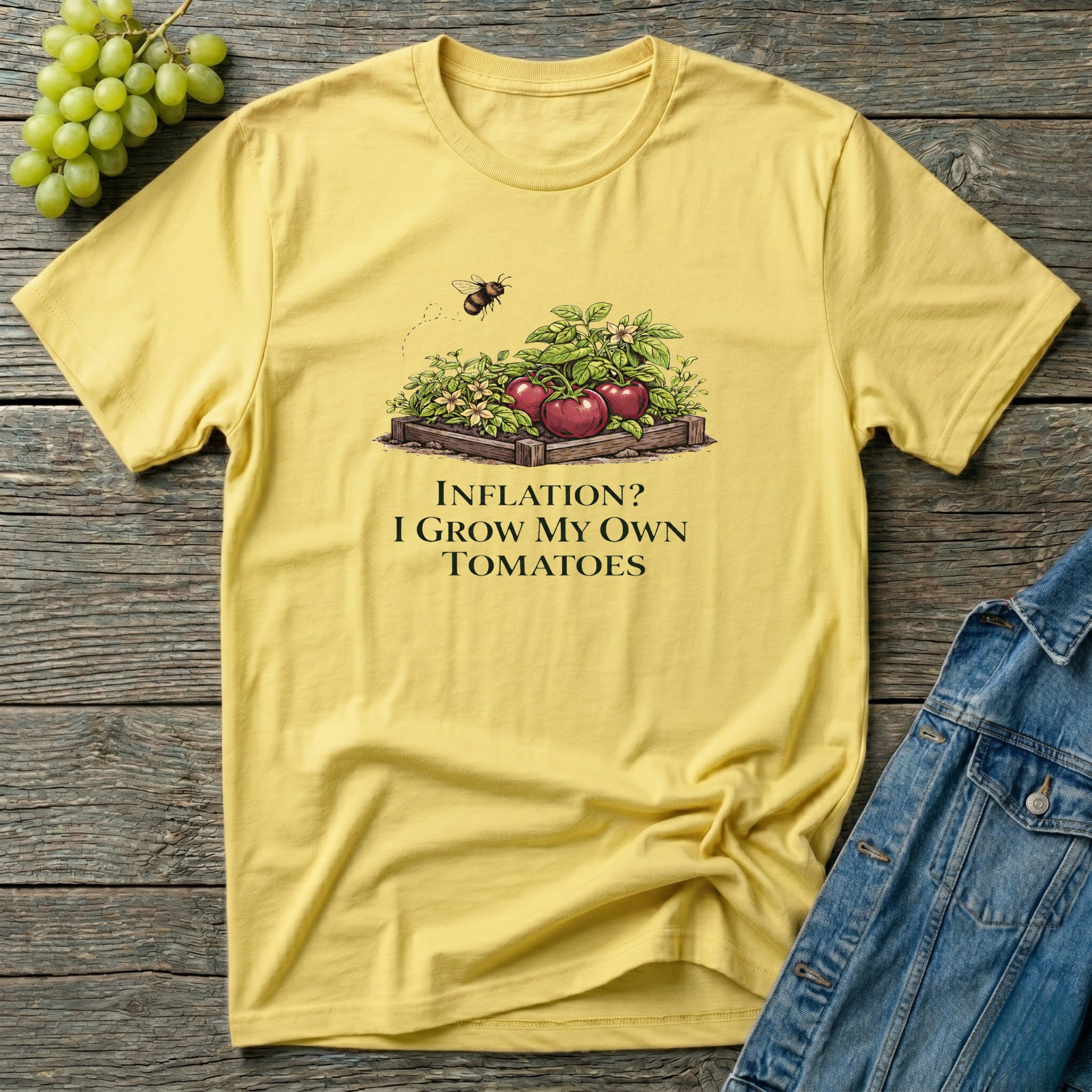Inflation? I Grow My Own Tomatoes T-Shirt - Light