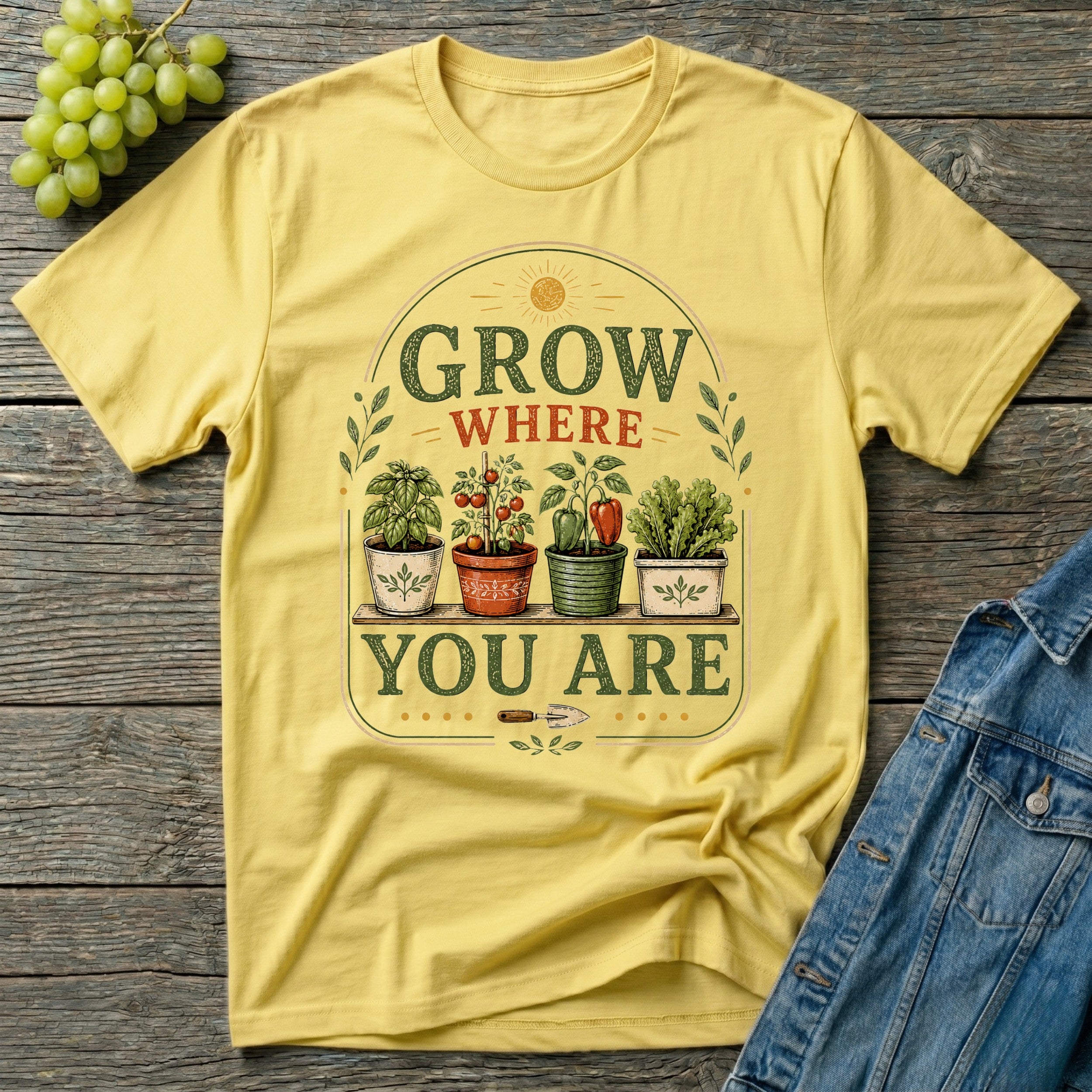 Grow Where You Are Container Gardening T-Shirt