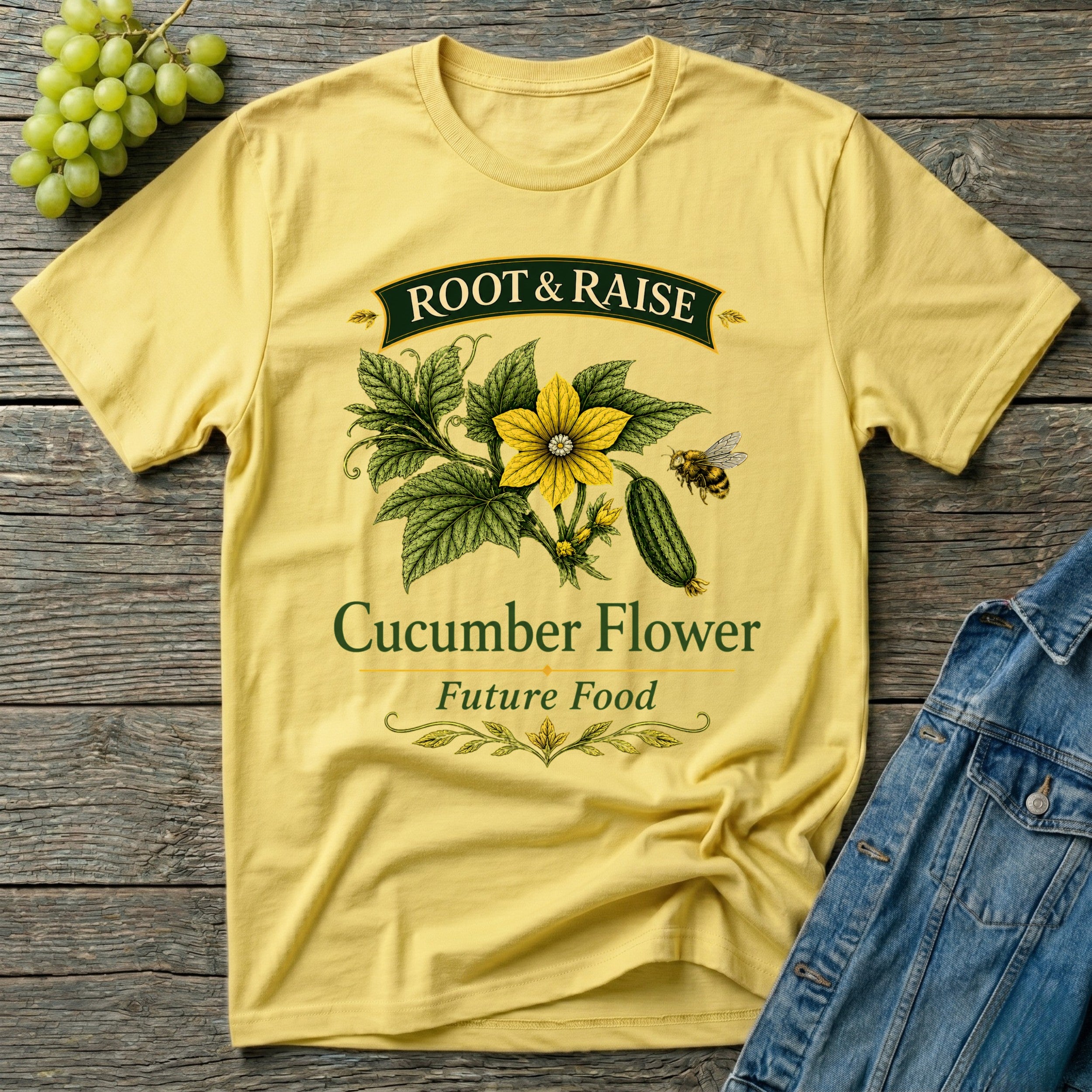 Cucumber Flower Future Food Gardening T-Shirt