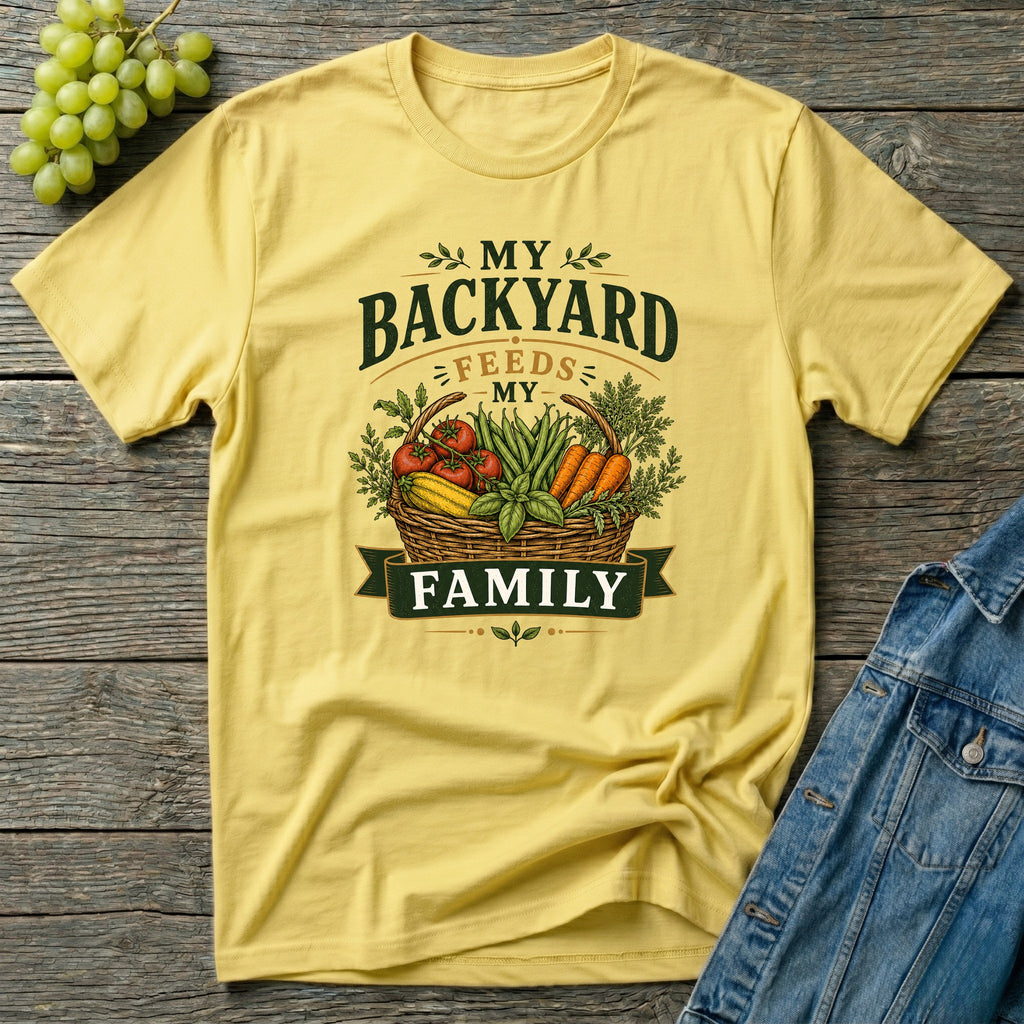 My Backyard Feeds My Family Vegetable Garden T-Shirt