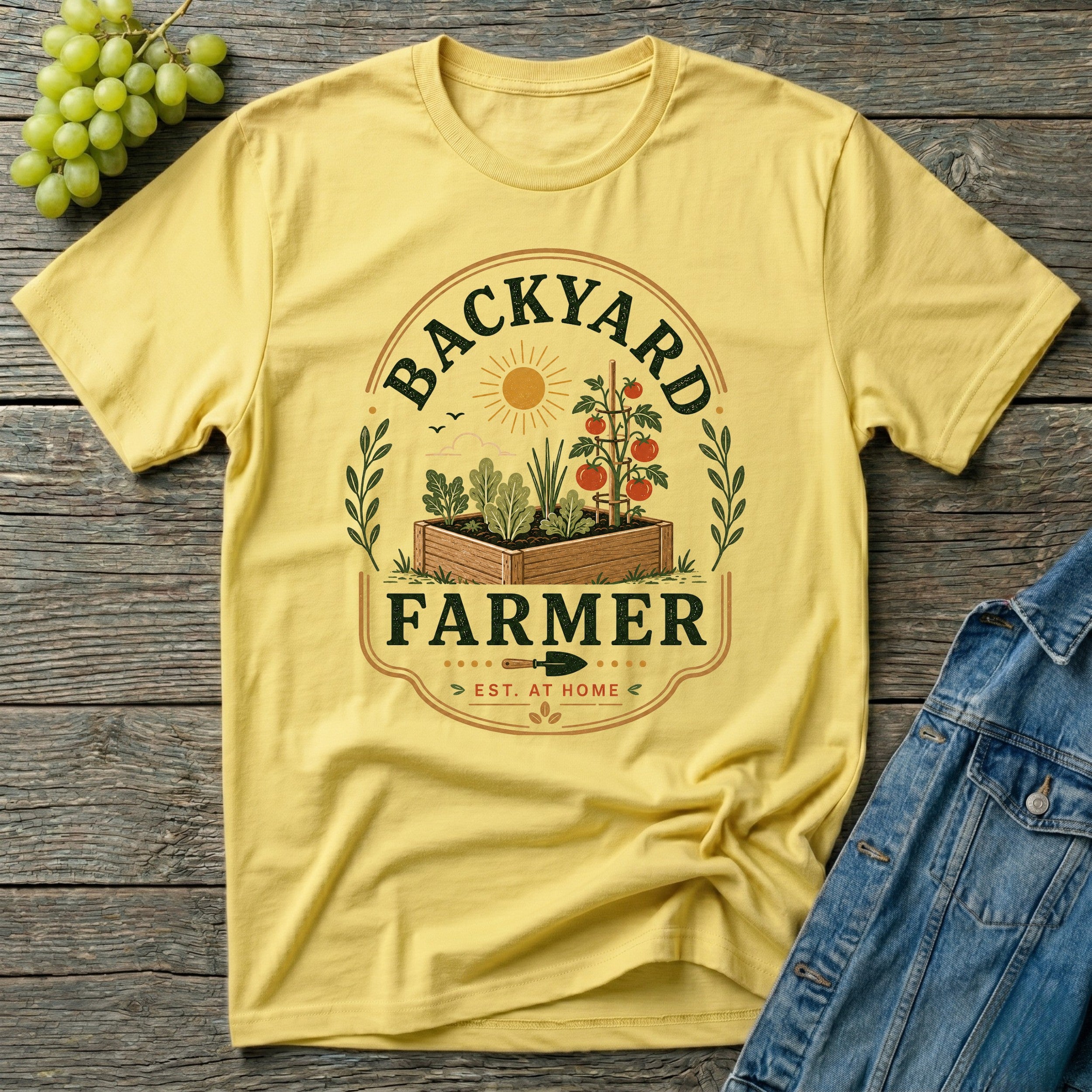 Backyard Farmer Est. At Home Gardening T-Shirt
