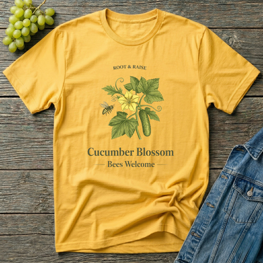 Cucumber Blossom Bees Welcome T-Shirt