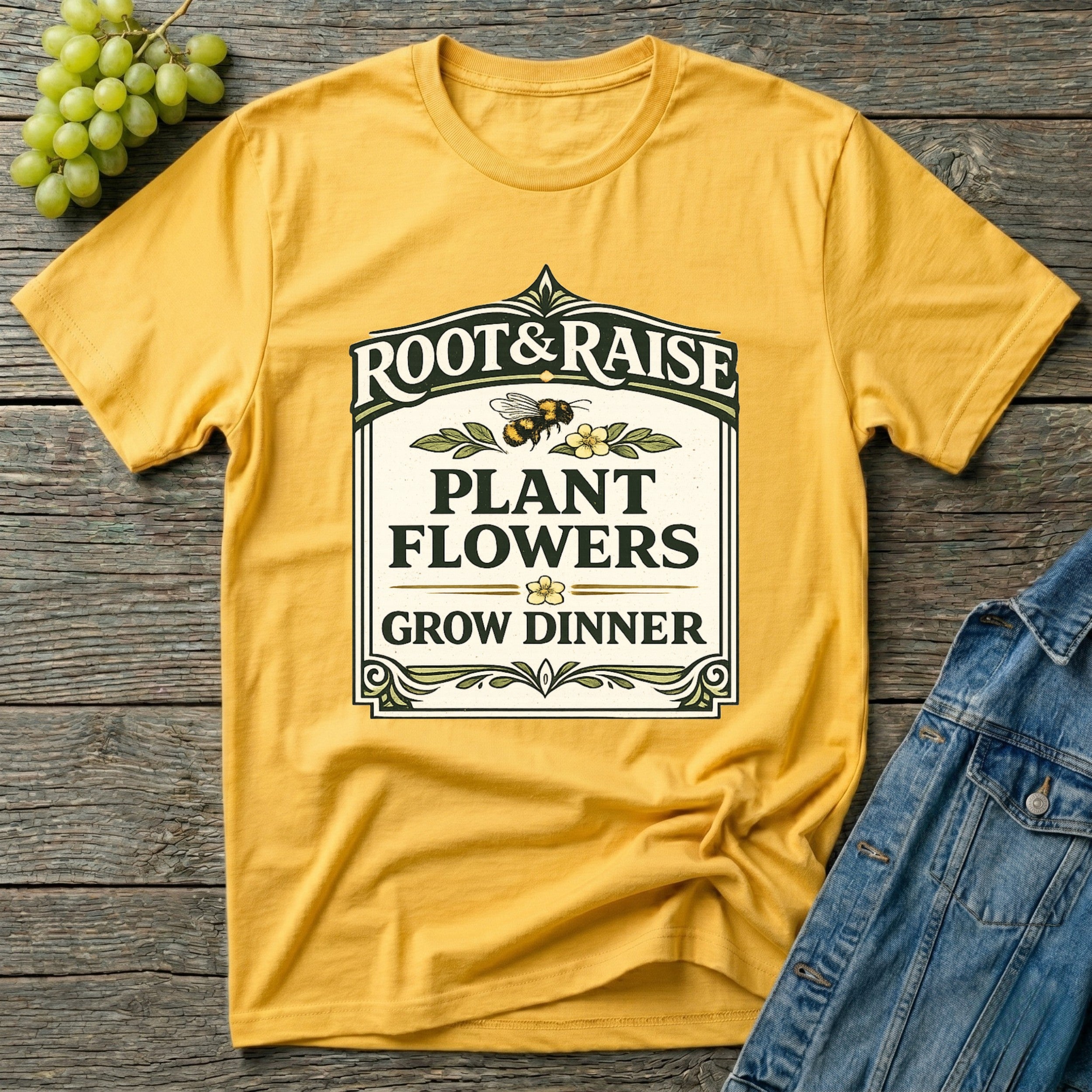 Plant Flowers Grow Dinner T-Shirt - Vintage