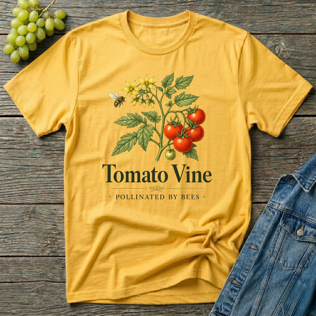 Tomato Vine Pollinated by Bees Gardening T-Shirt