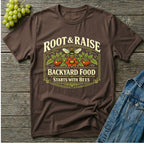 Backyard Food Starts With Bees T-Shirt - Vintage