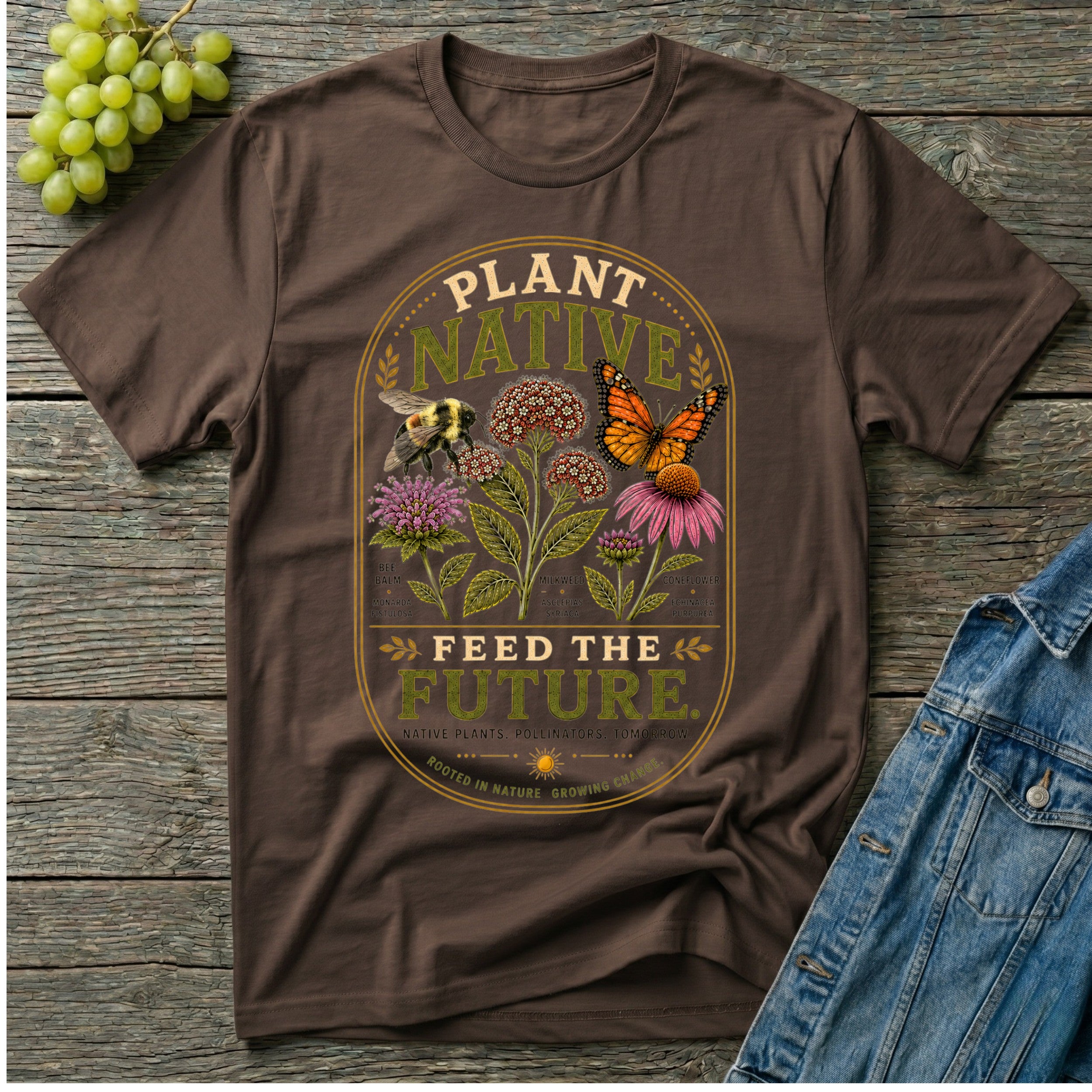 Plant Native Feed the Future Rusty Patch Bumble Bee | Garden T-Shirt