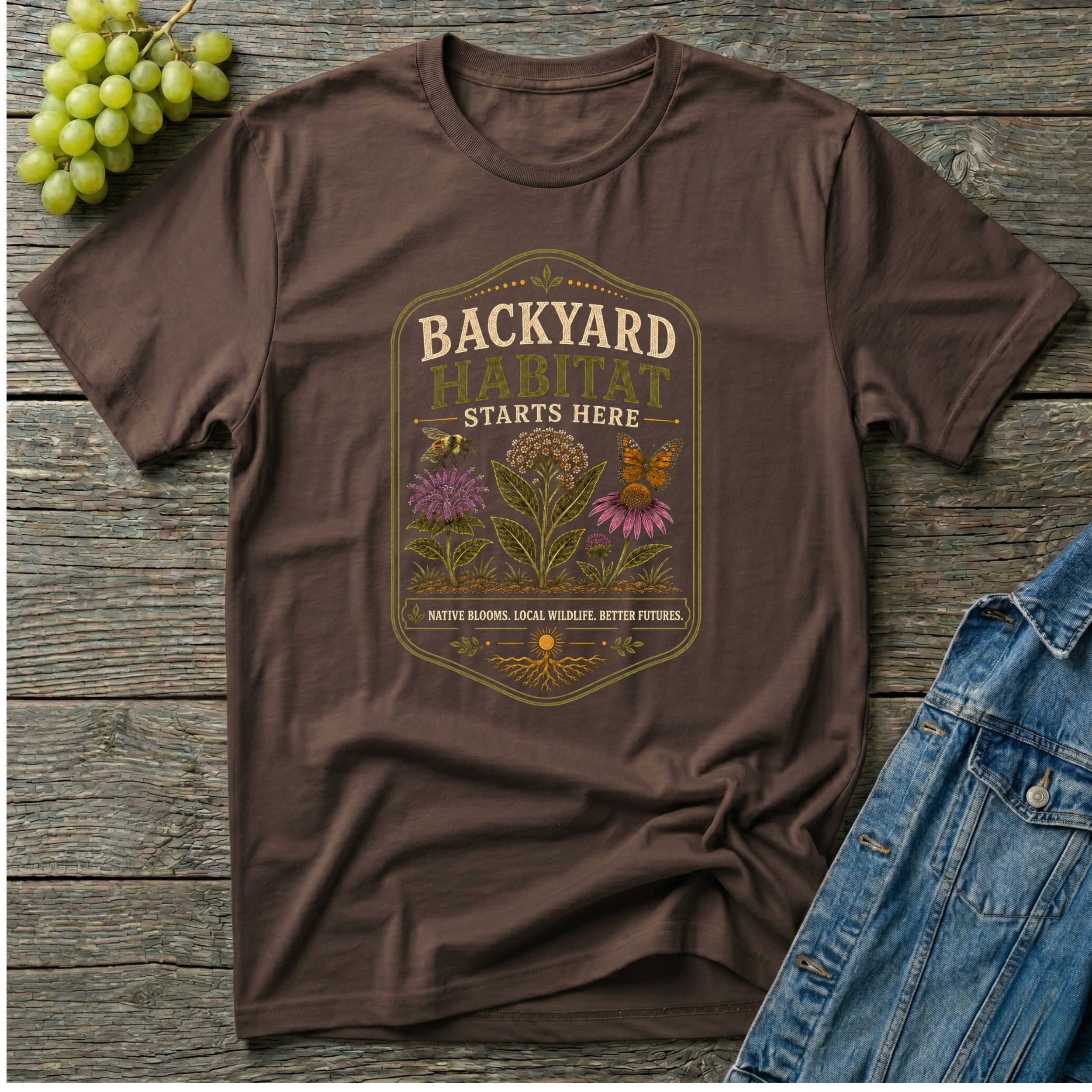 Backyard Habitat Starts Here Native Plant T-Shirt