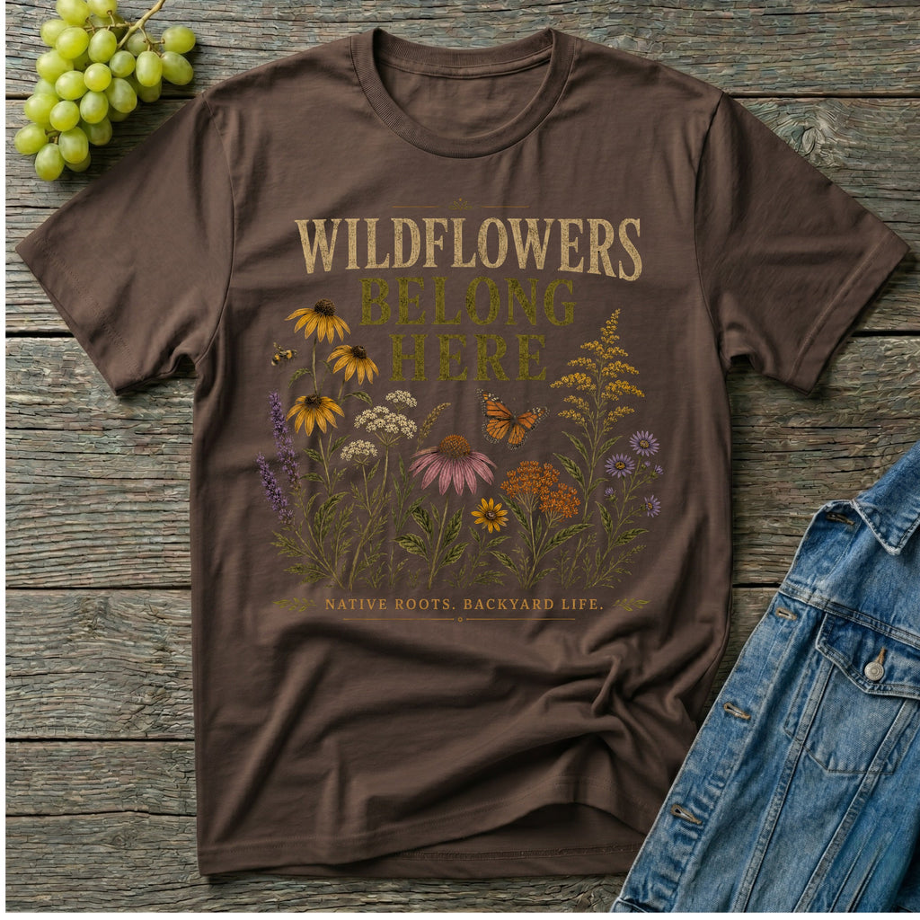 Wildflowers Belong Here Native Plant T-Shirt