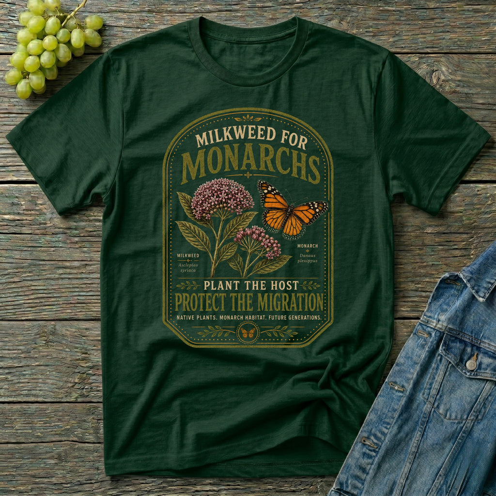 Milkweed for Monarchs Native Plant T-Shirt