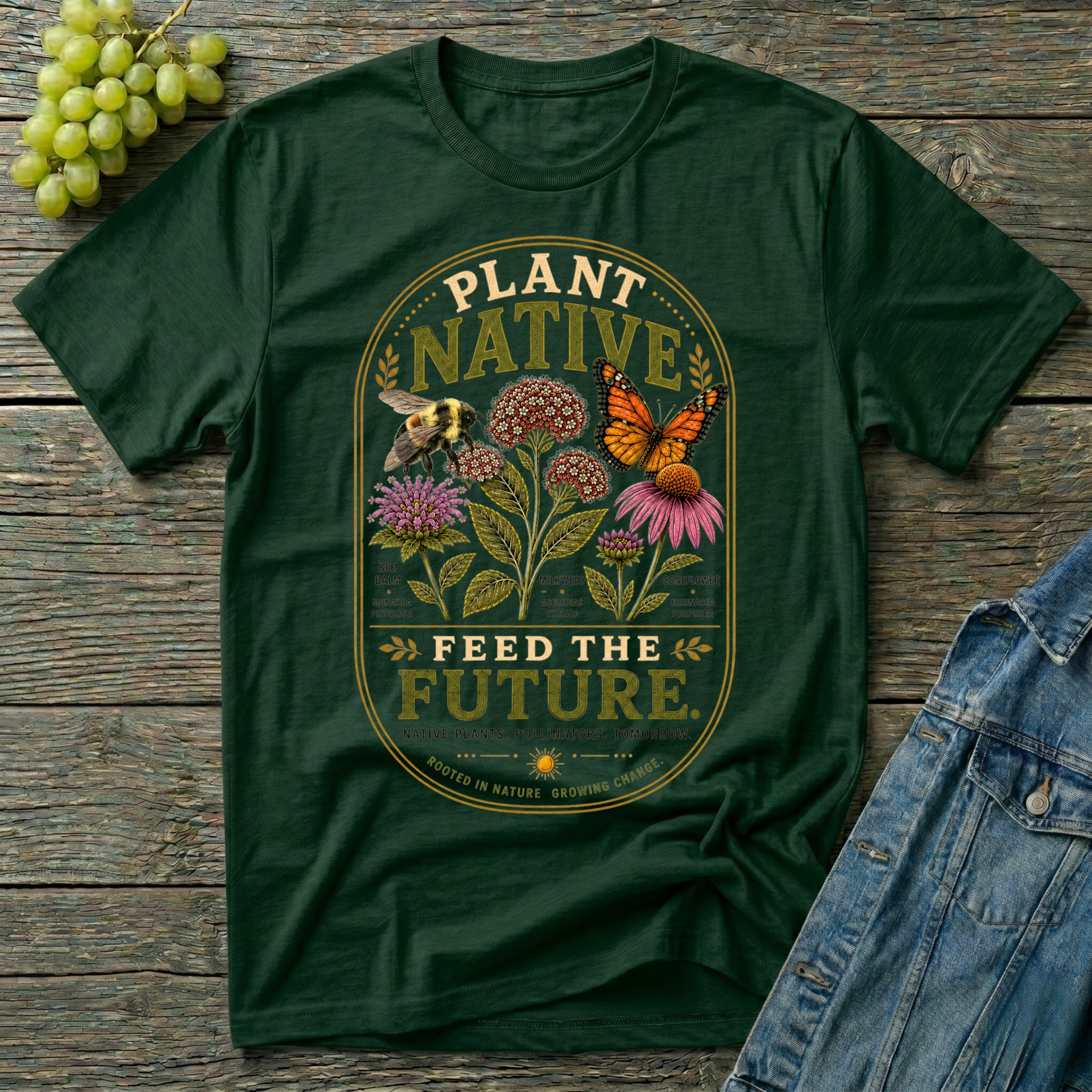 Plant Native Feed the Future Rusty Patch Bumble Bee | Garden T-Shirt