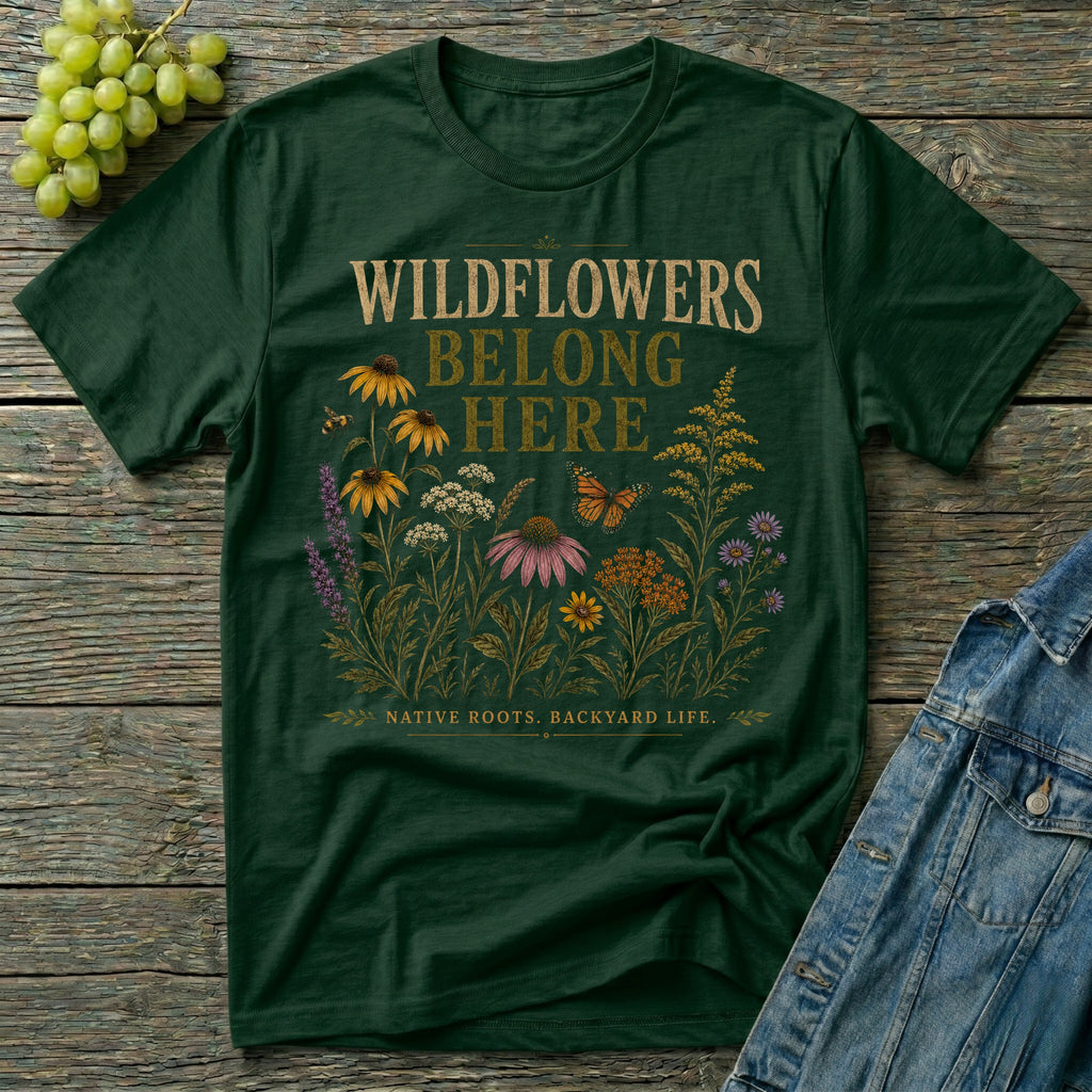 Wildflowers Belong Here Native Plant T-Shirt