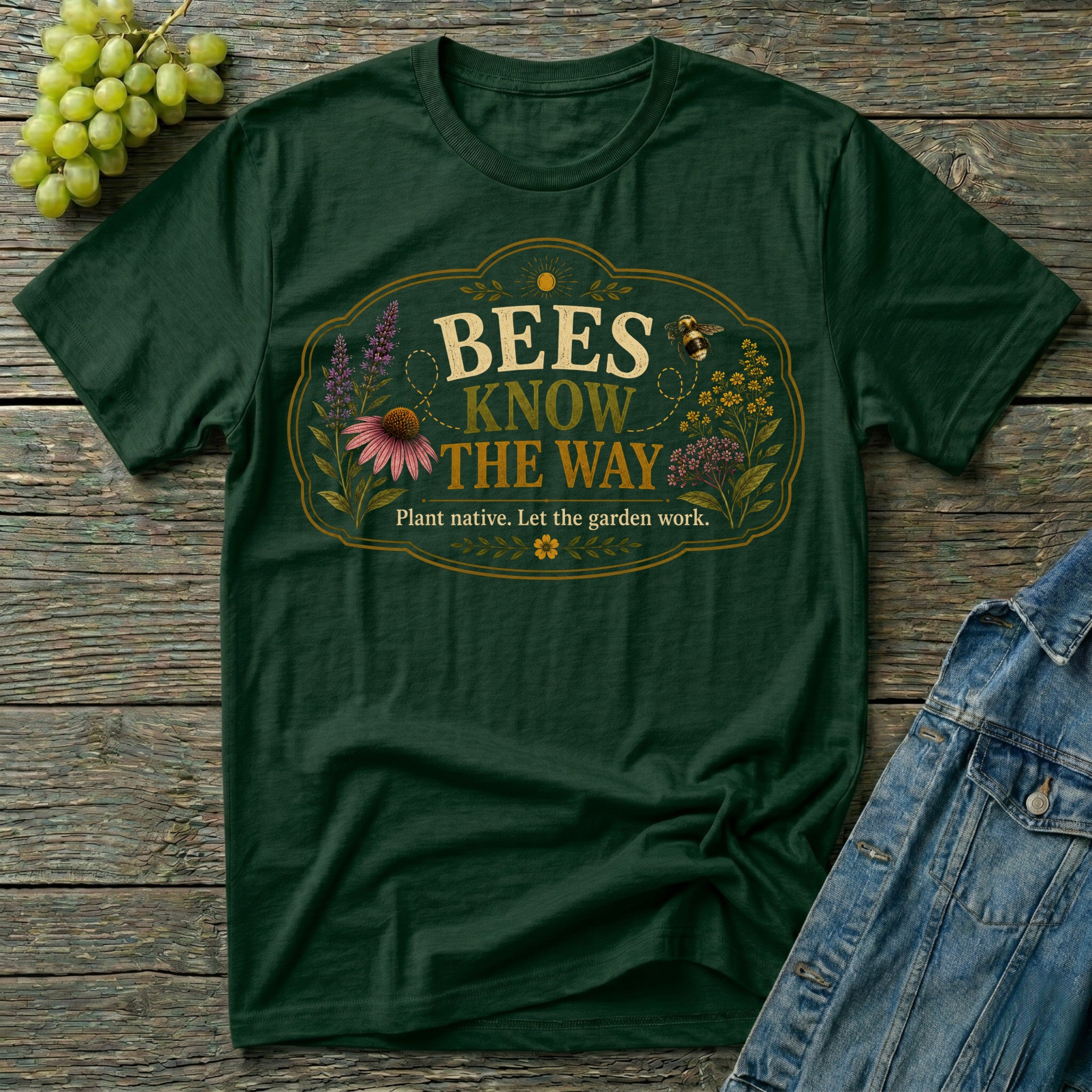 Bees Know the Way Native Plant T-Shirt