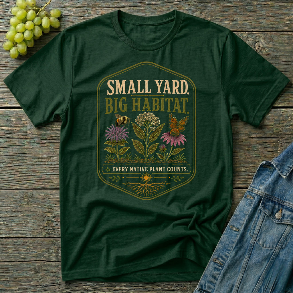 Small Yard Big Habitat Native Plant T-Shirt