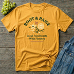 Local Food Starts With Flowers T-Shirt - Sketch