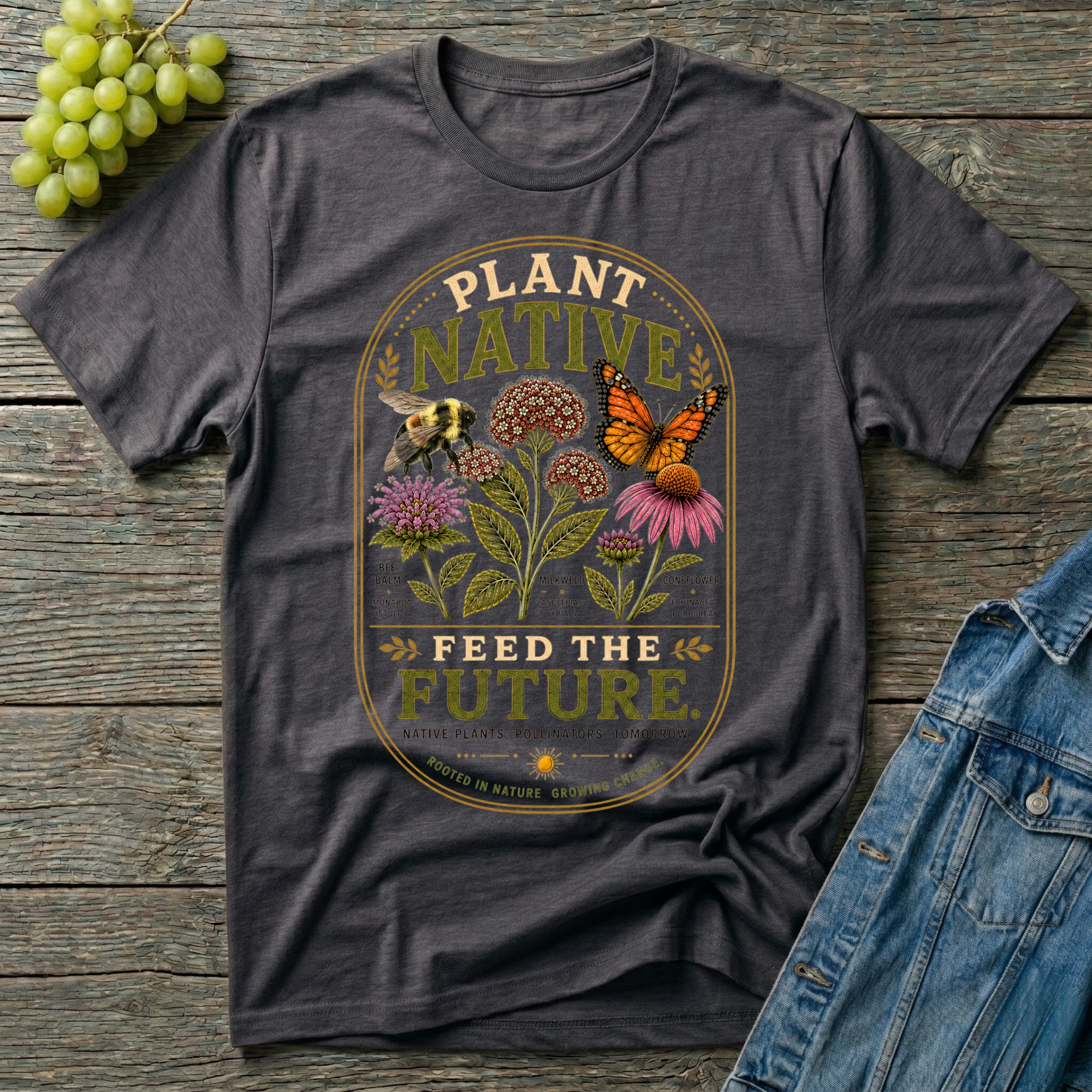 Plant Native Feed the Future Rusty Patch Bumble Bee | Garden T-Shirt