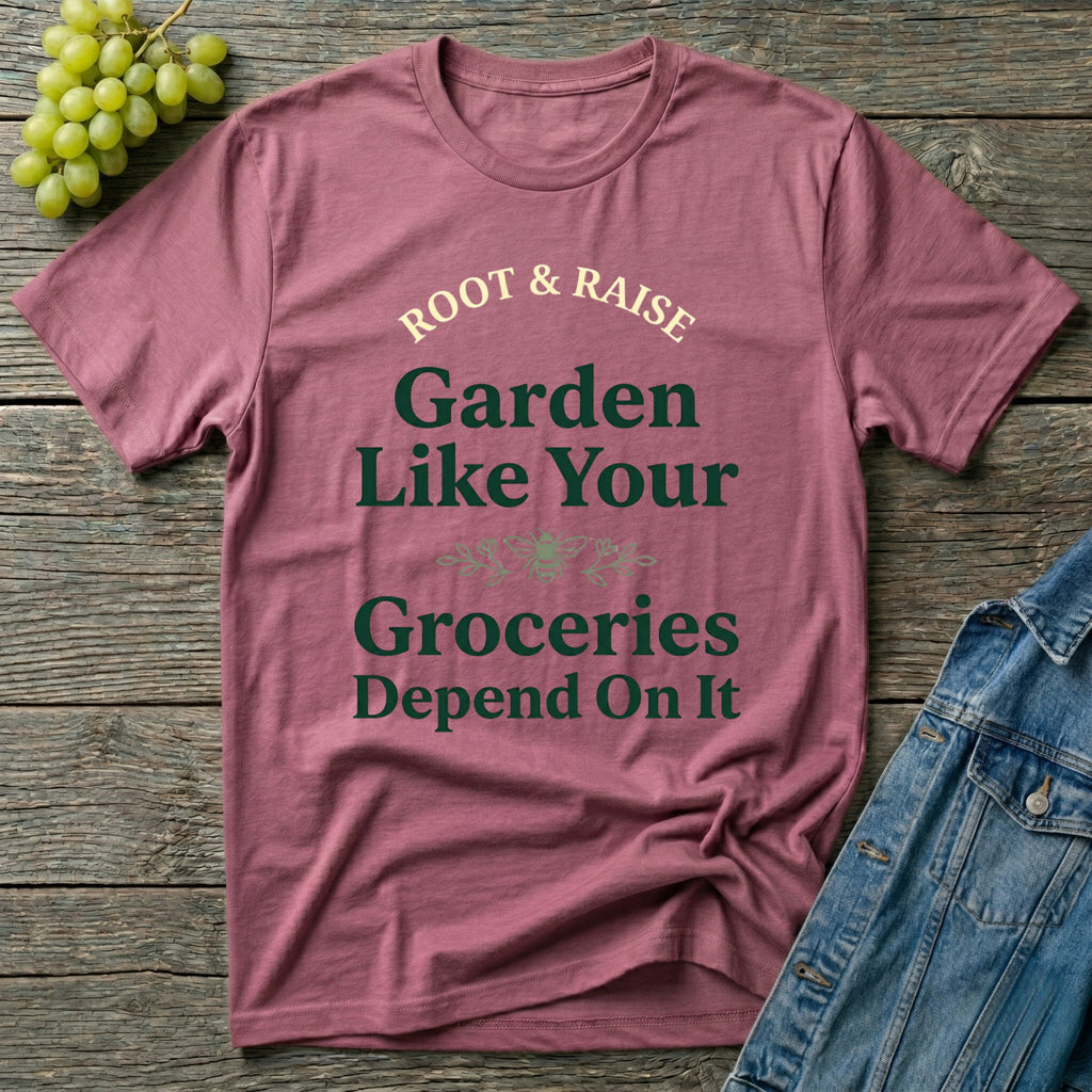 Garden Like Your Groceries Depend On It T-Shirt - Vintage