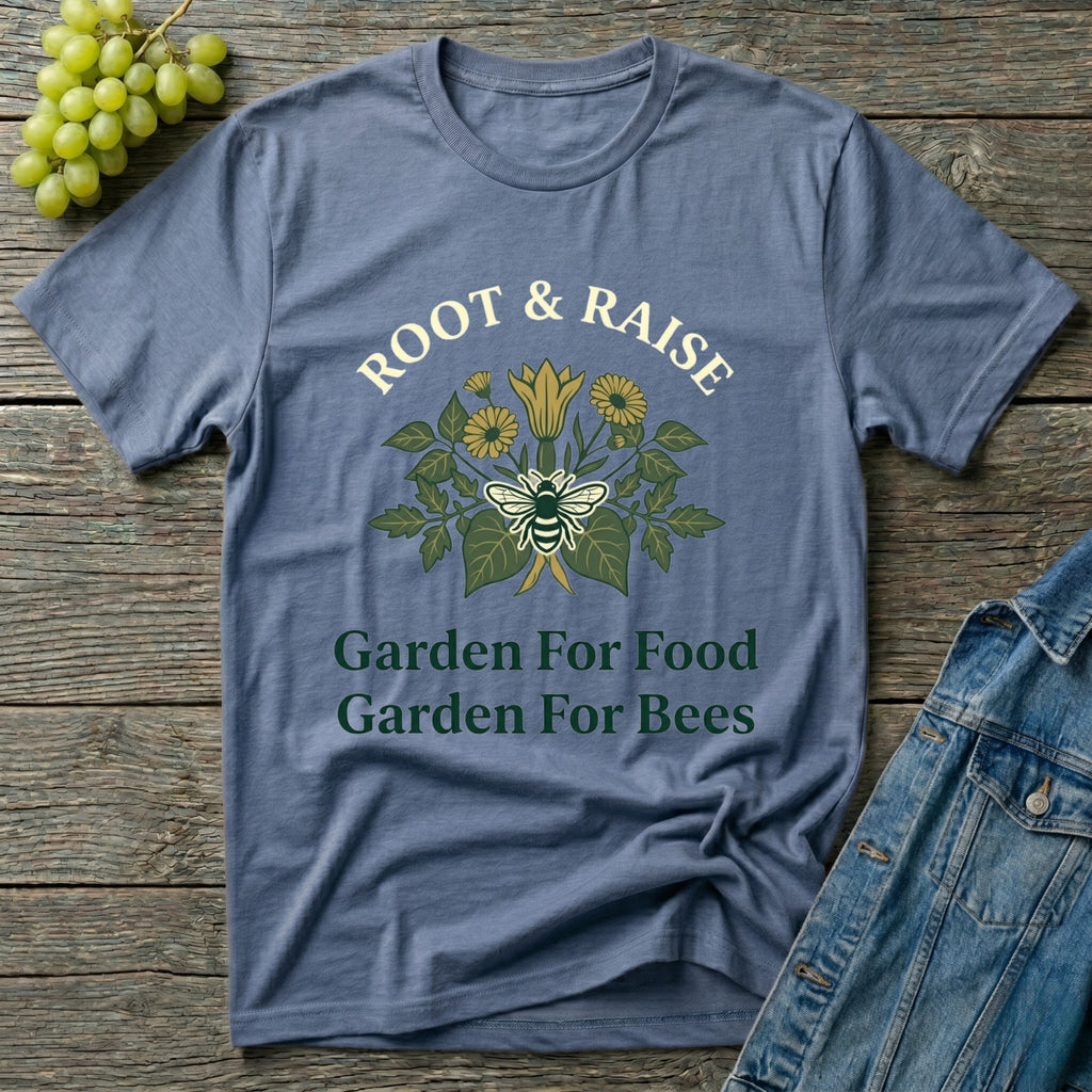 Garden For Food Garden For Bees T-Shirt - Illustrated