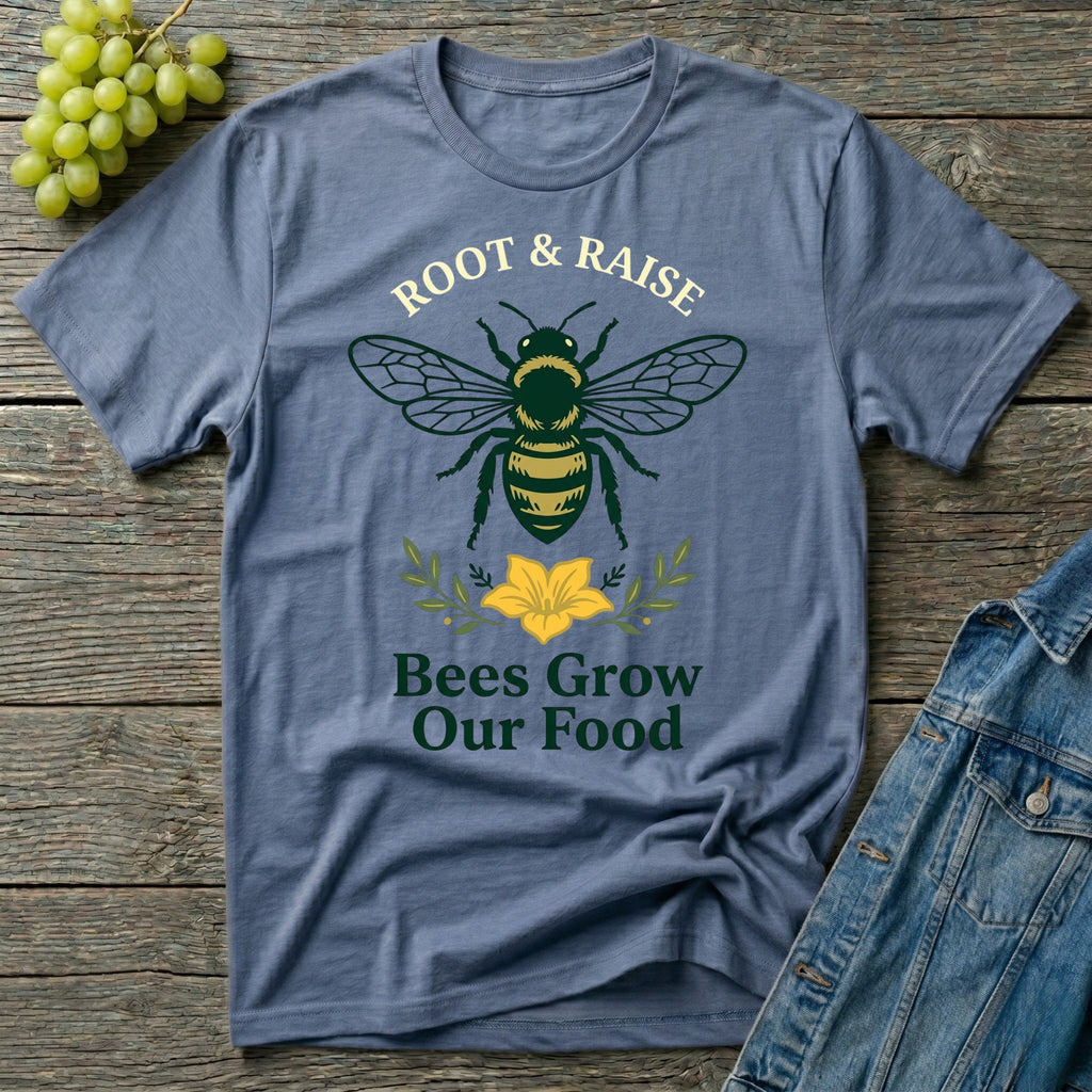 Bees Grow Our Food T-Shirt - Bold