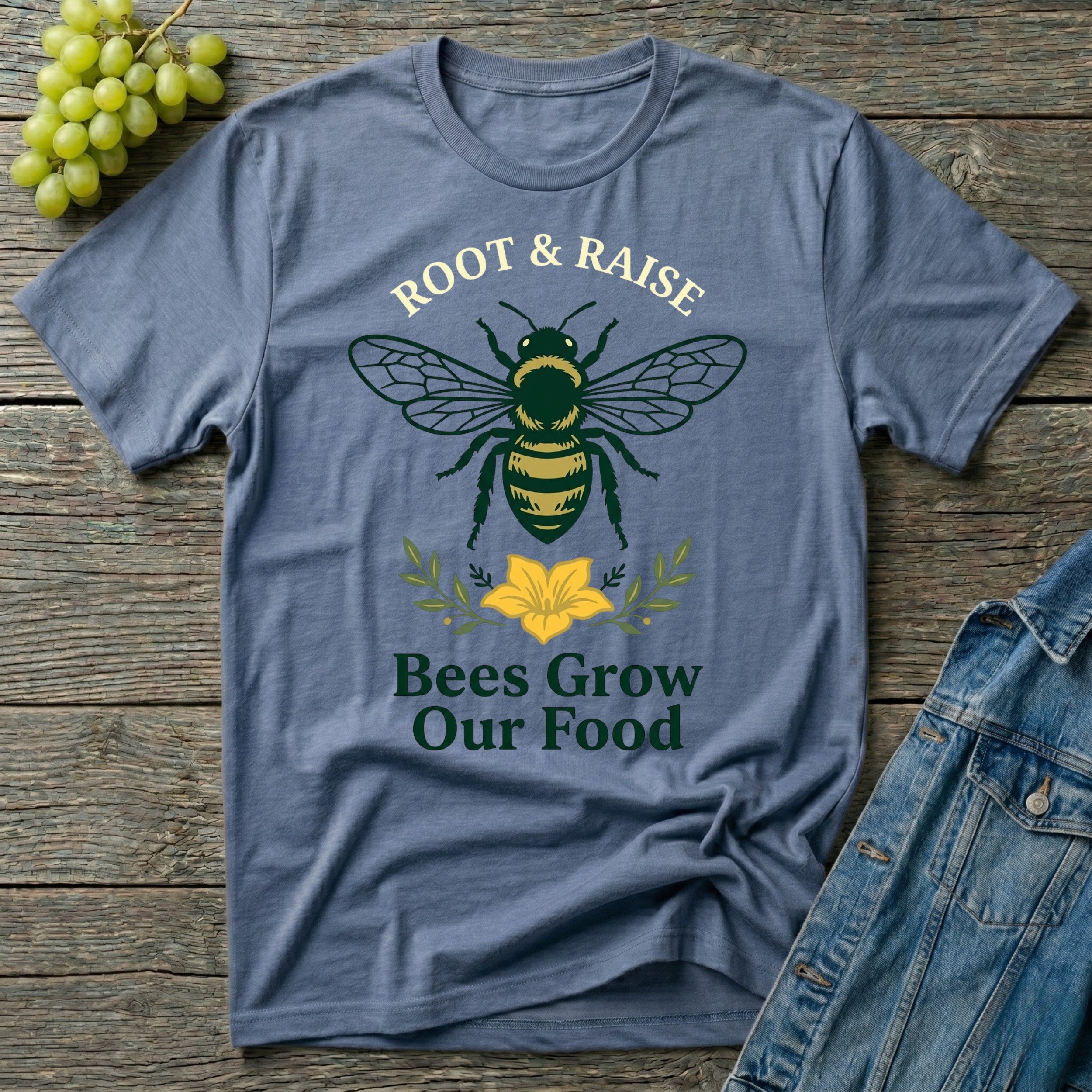 Bees Grow Our Food T-Shirt - Bold