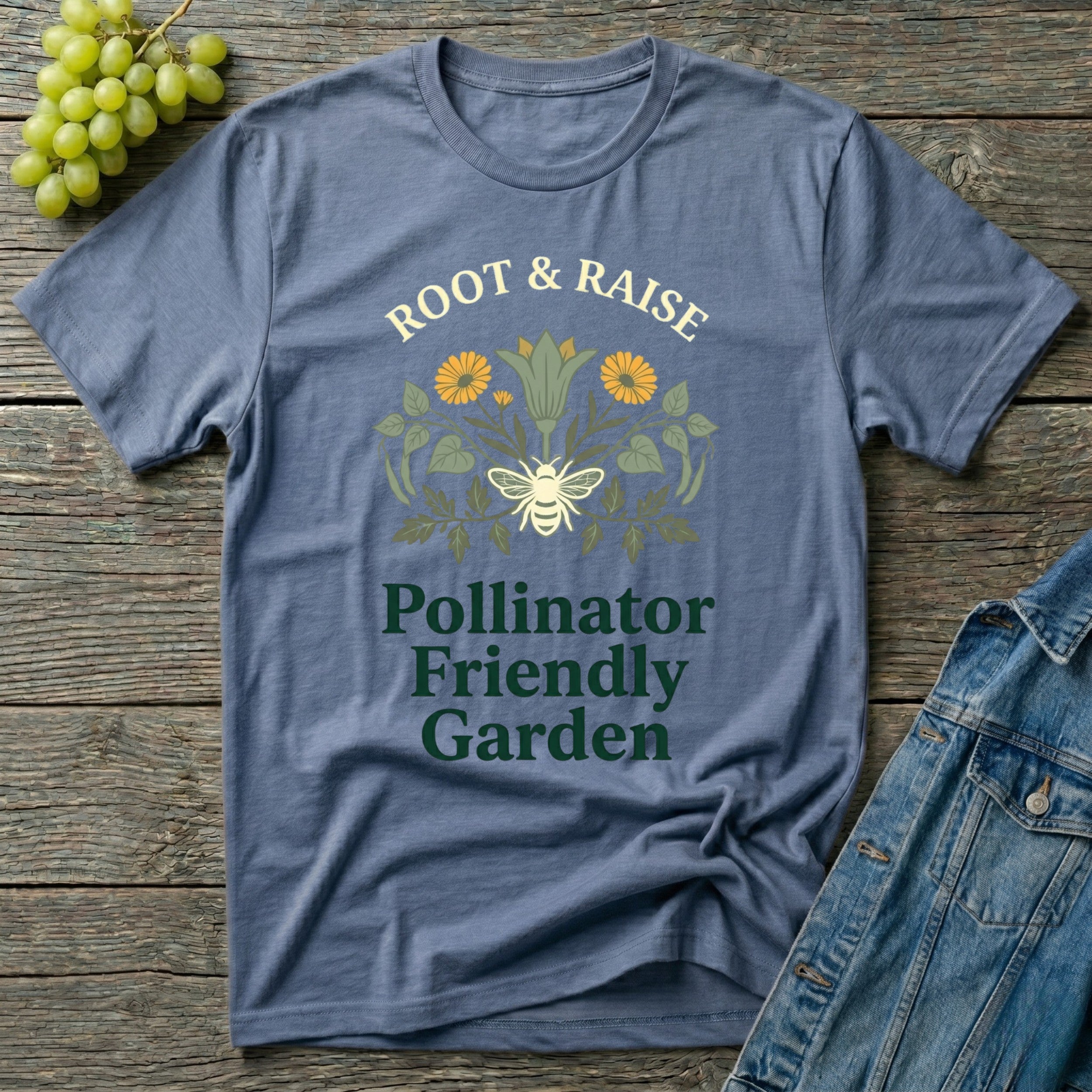 Pollinator Friendly Garden T-Shirt - Sketch