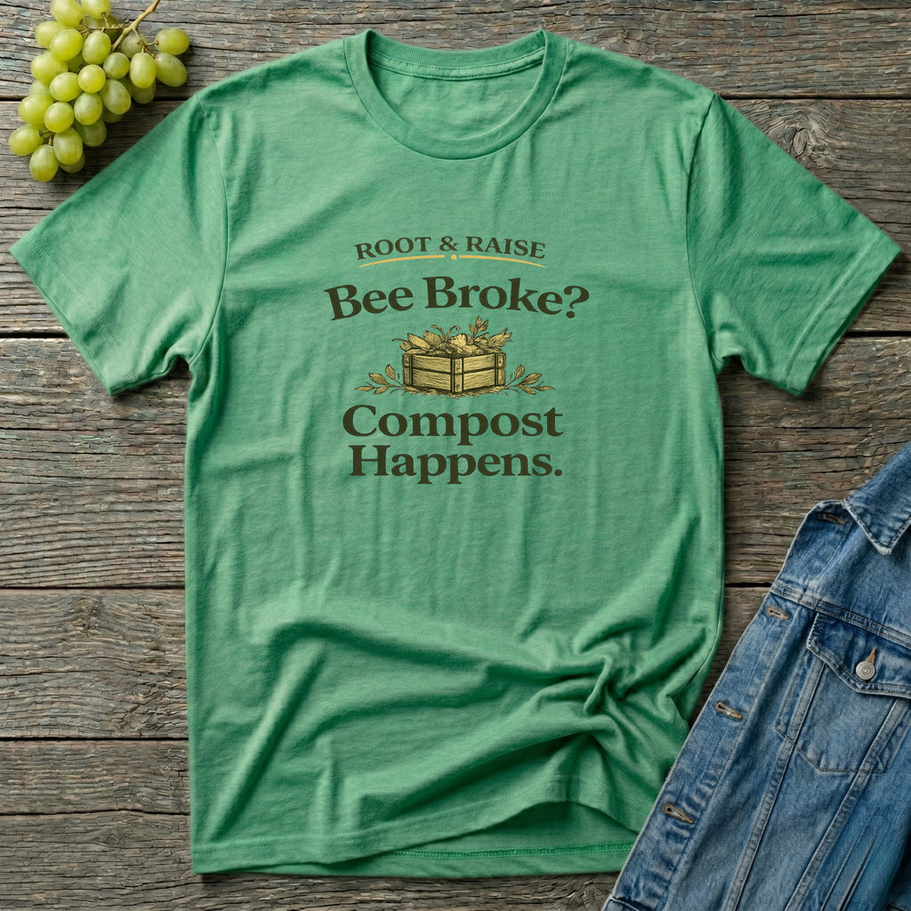 Bee Broke Compost Happens T-Shirt
