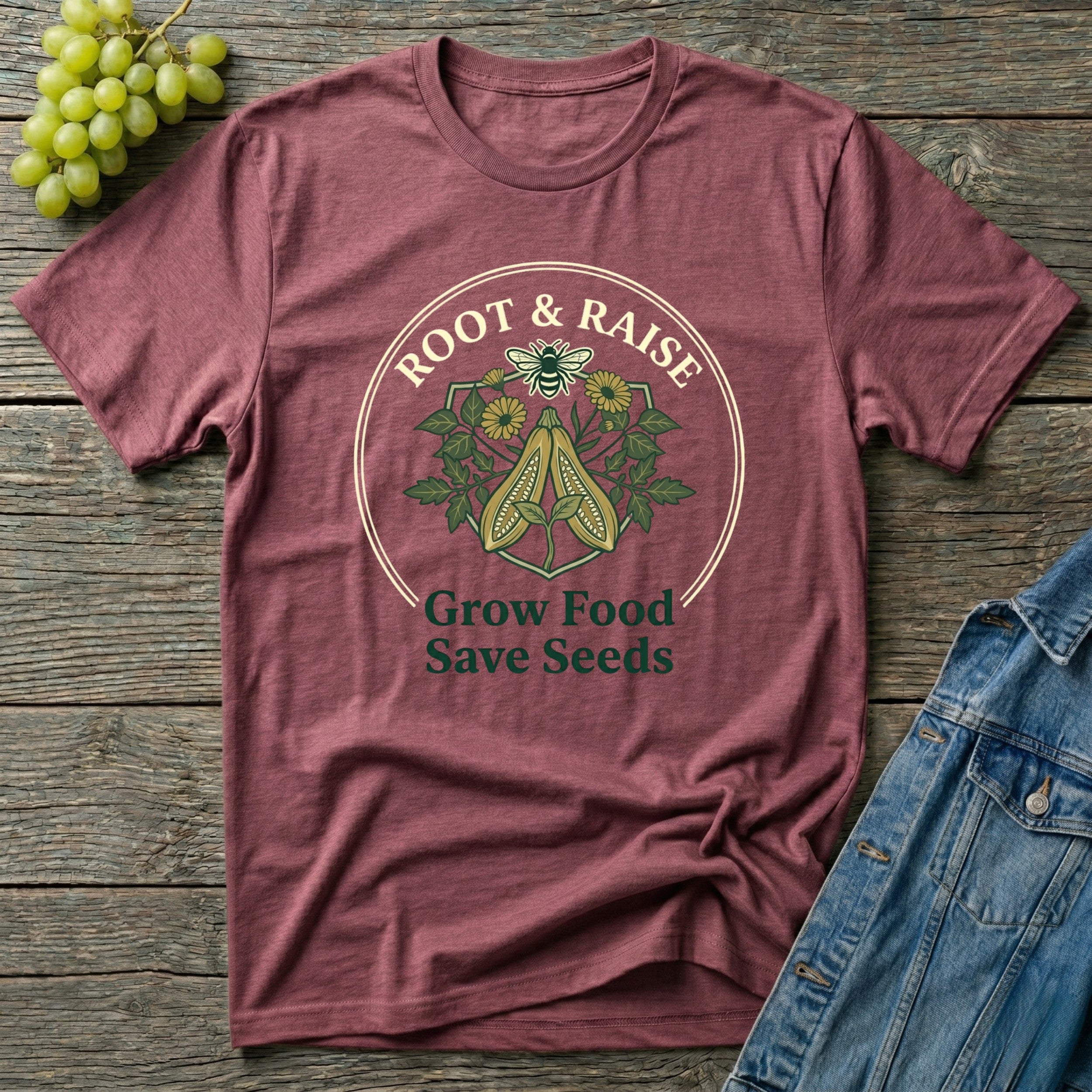 Grow Food Save Seeds T-Shirt - Vintage