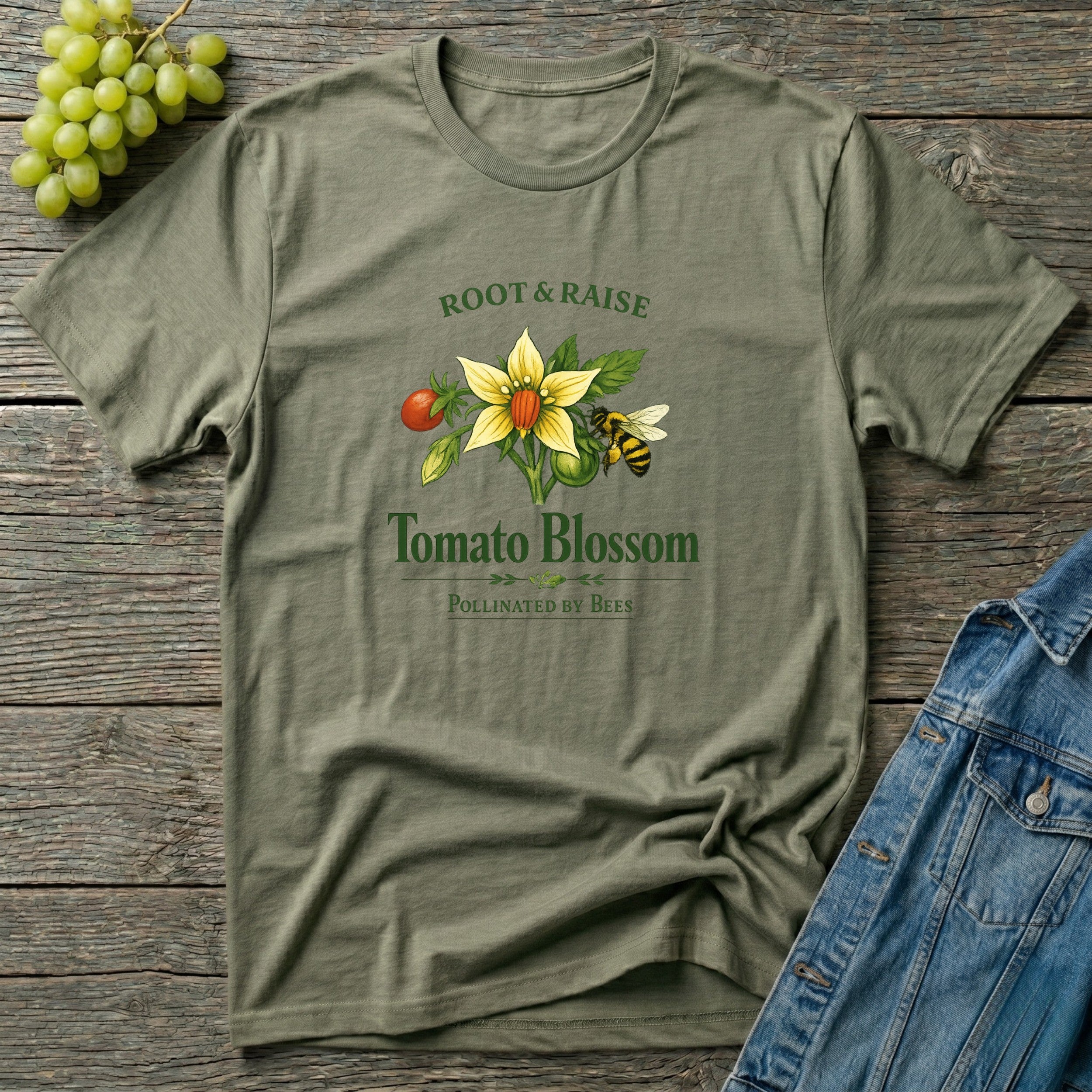 Tomato Blossom Pollinated By Bees T-Shirt