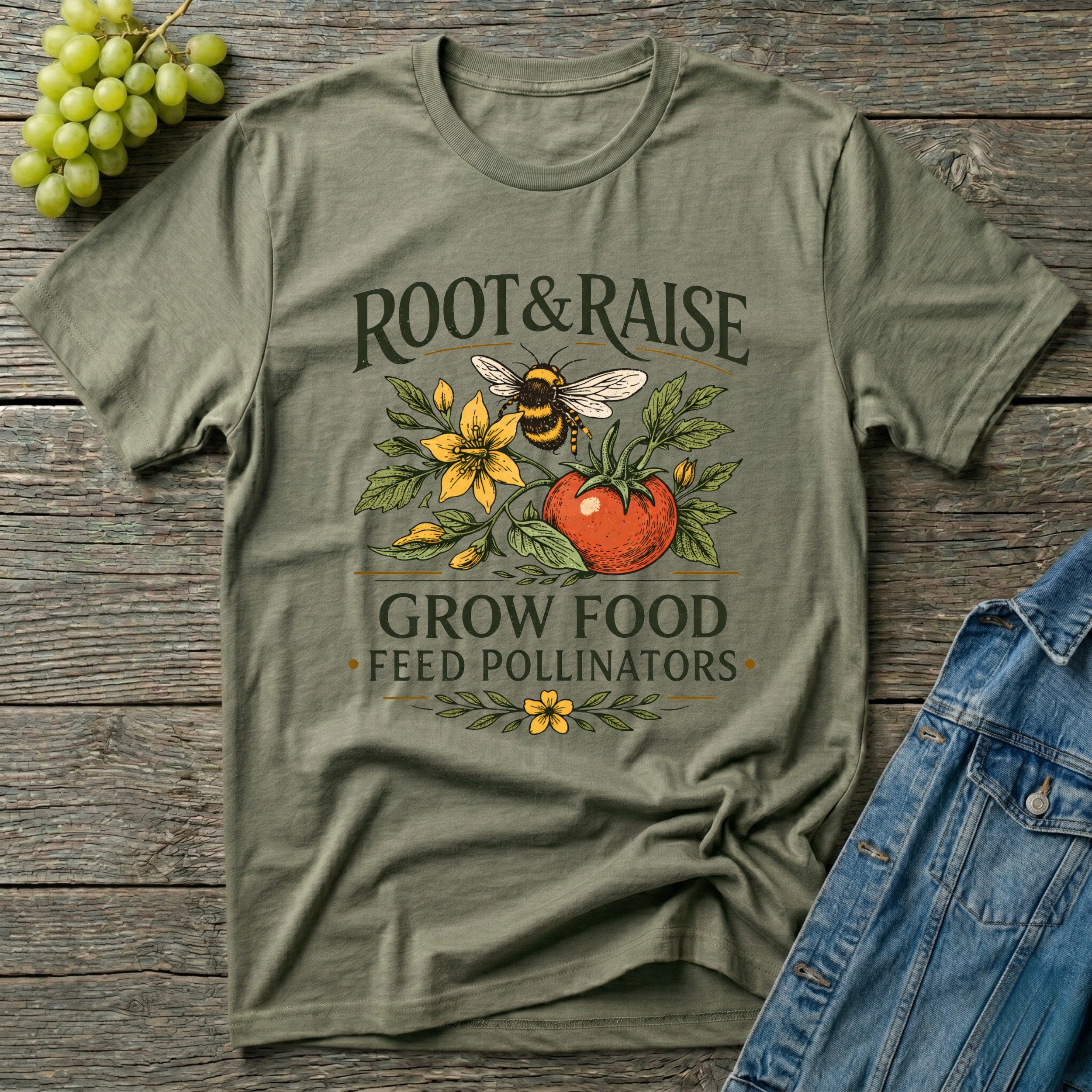 Grow Food Feed Pollinators Art T-Shirt