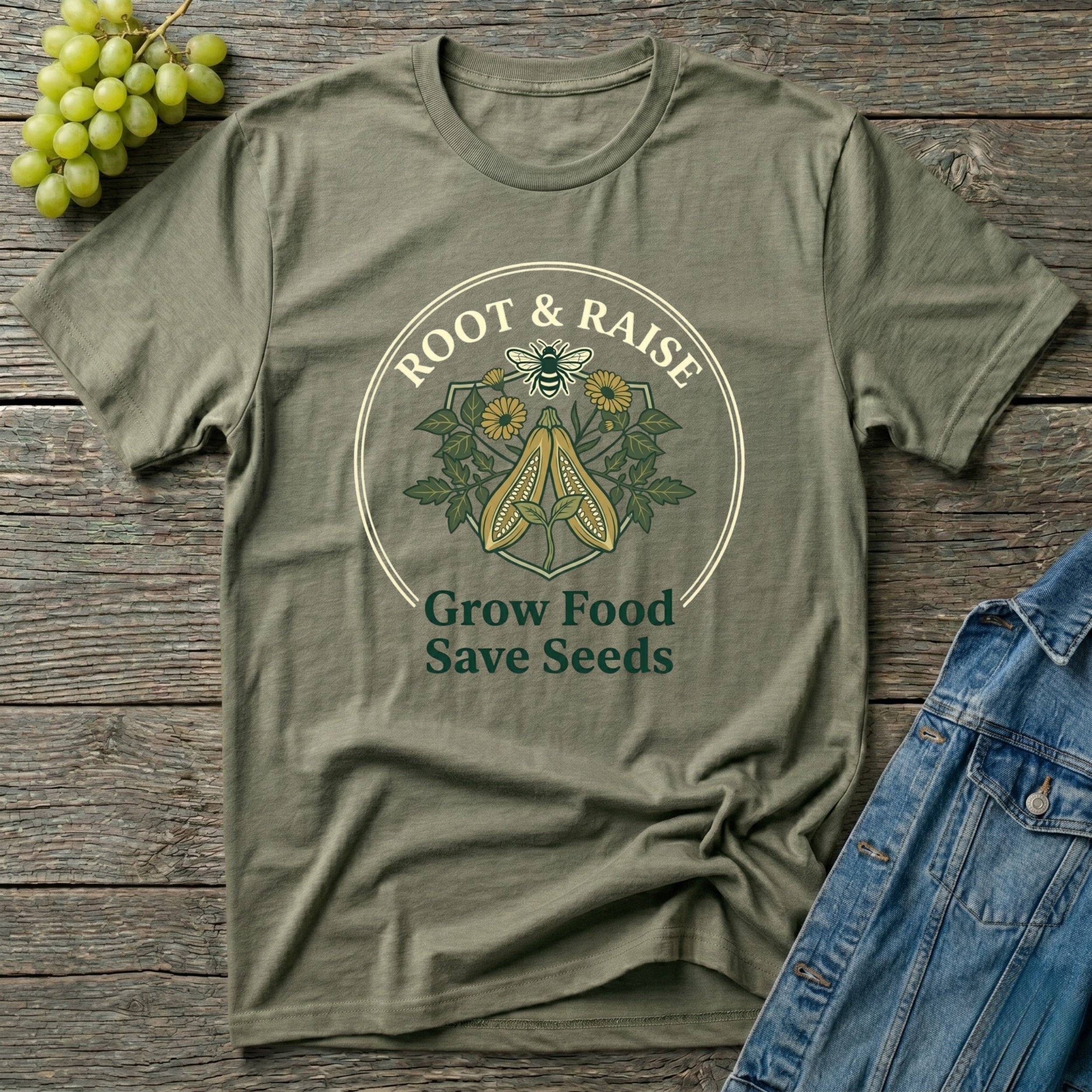 Grow Food Save Seeds T-Shirt - Vintage