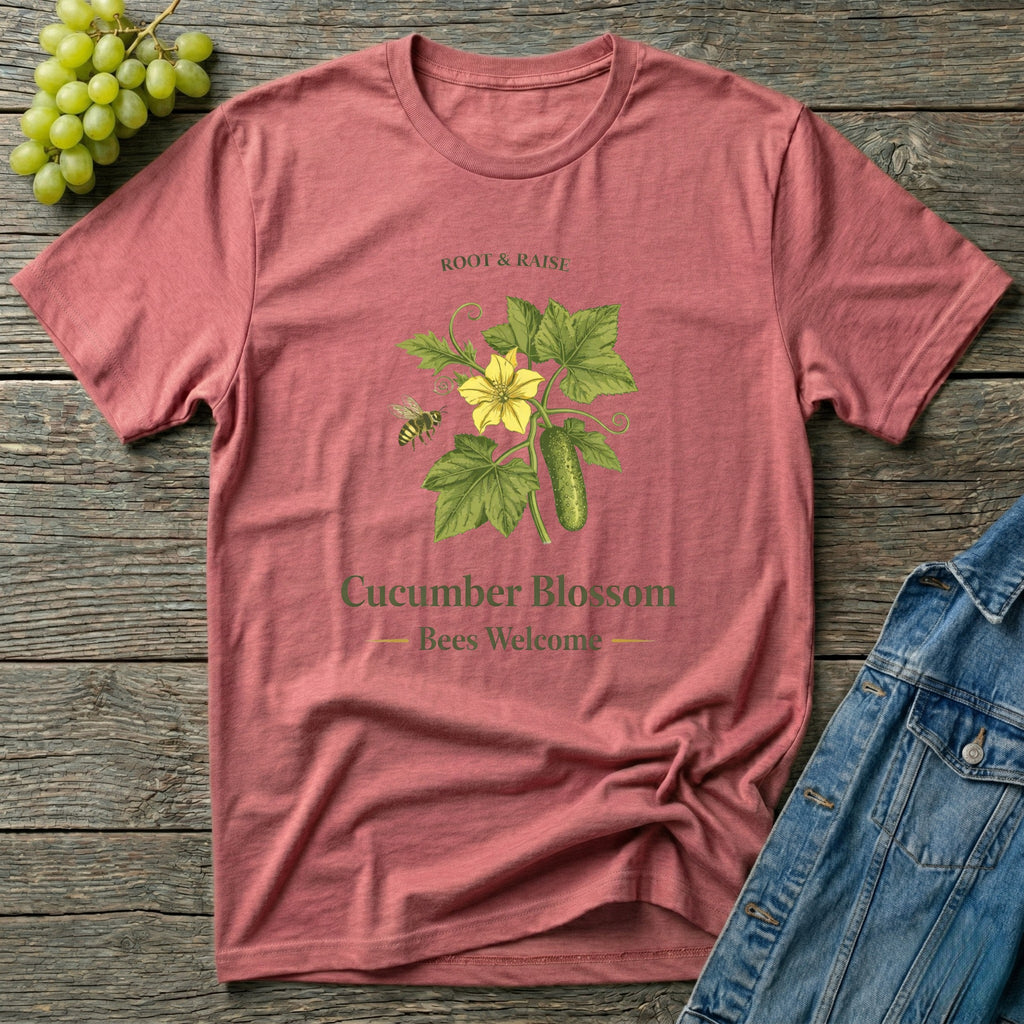 Cucumber Blossom Bees Welcome T-Shirt
