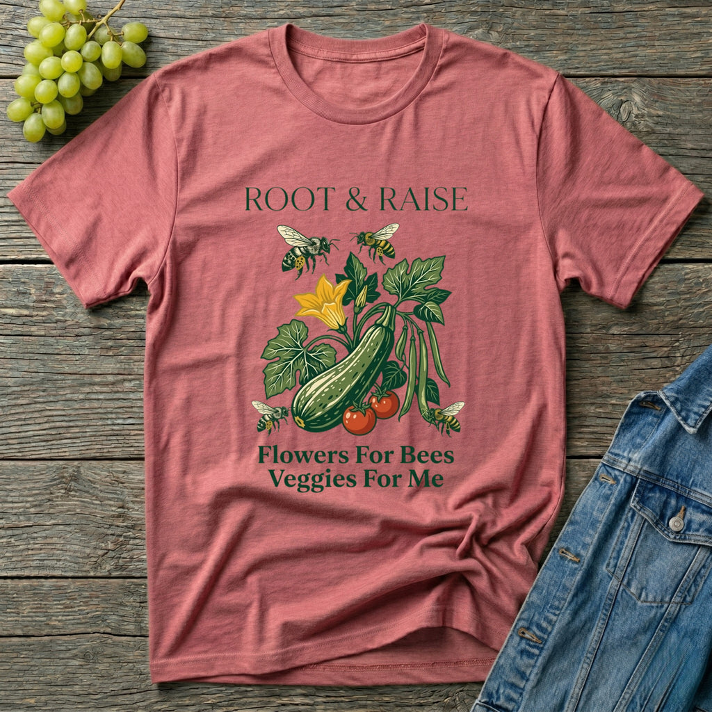 Flowers For Bees Veggies For Me T-Shirt