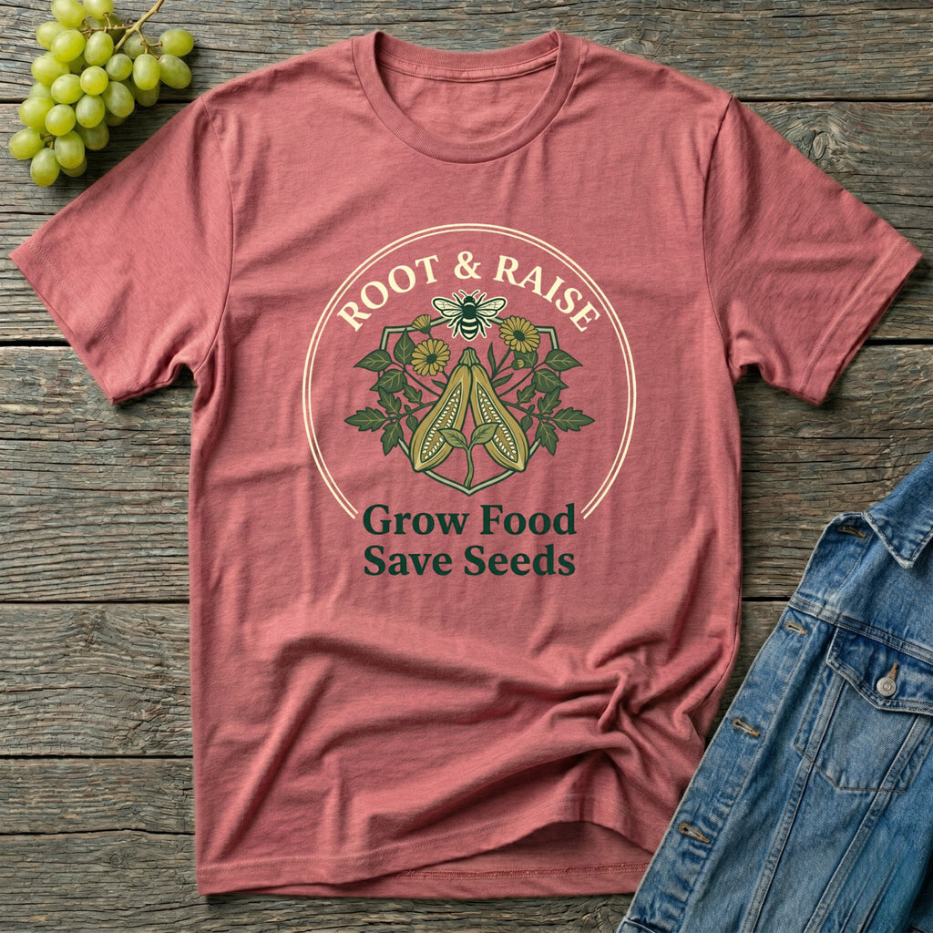 Grow Food Save Seeds T-Shirt - Vintage