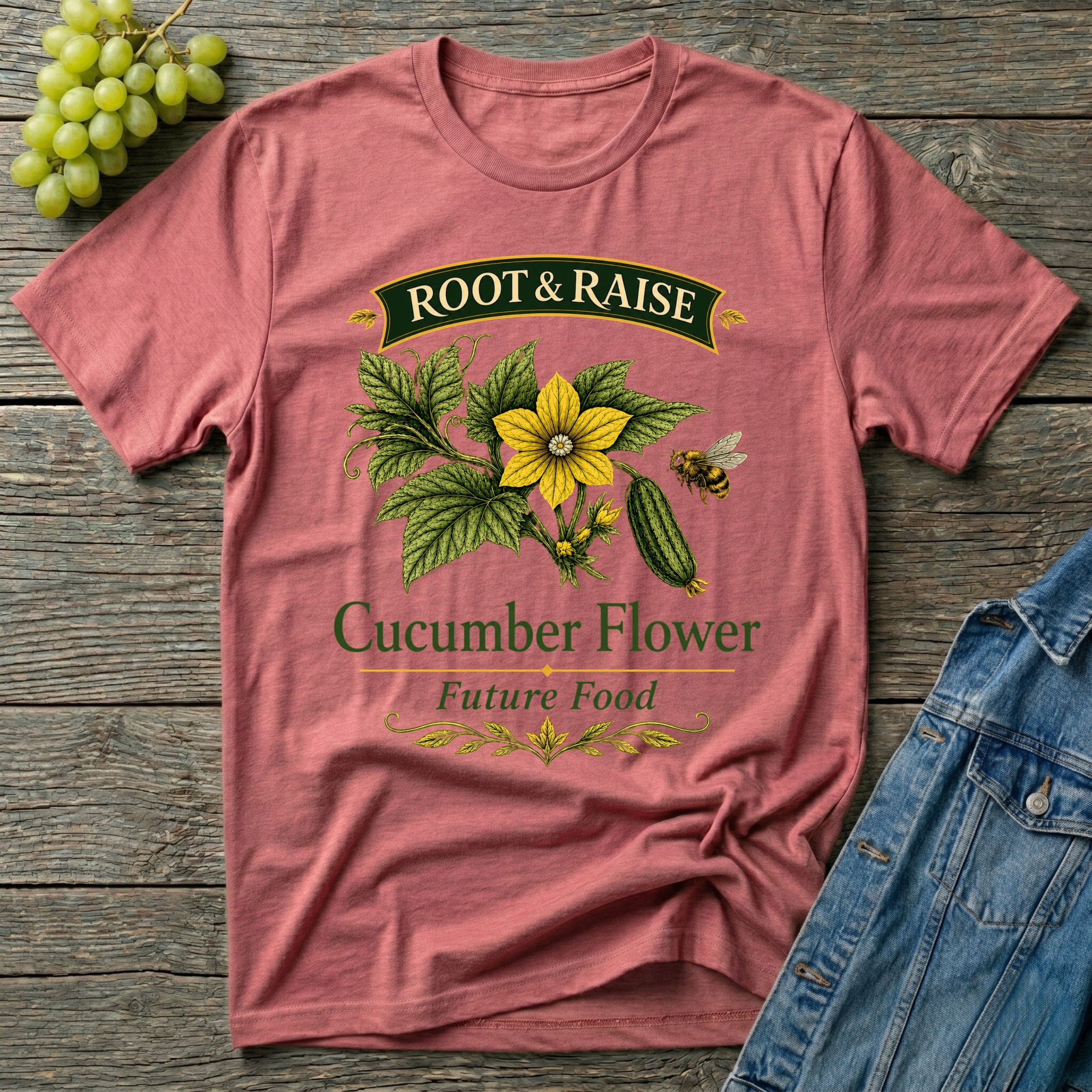 Cucumber Flower Future Food Gardening T-Shirt