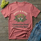 Garden For Food Garden For Bees T-Shirt - Illustrated