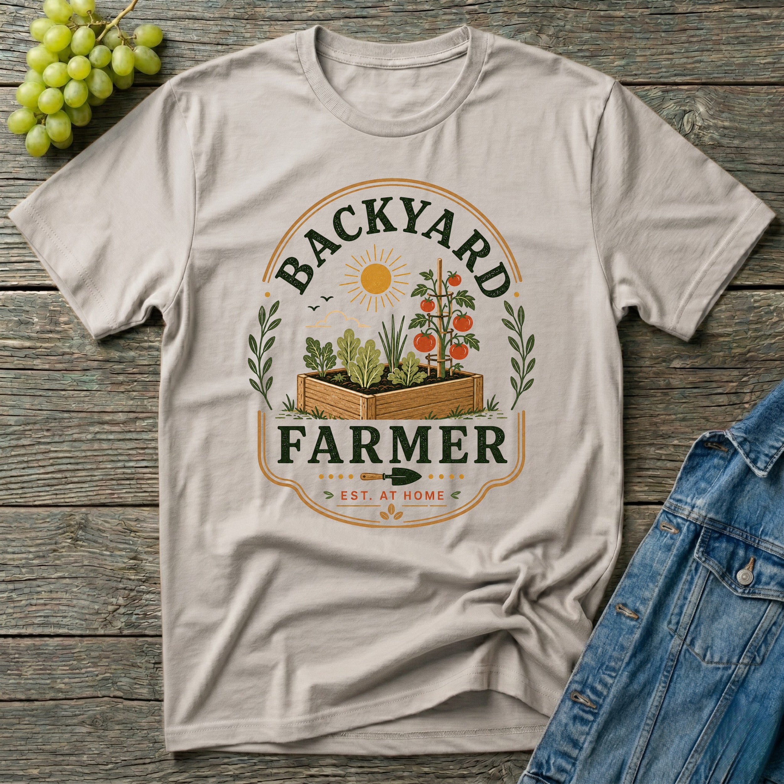 Backyard Farmer Est. At Home Gardening T-Shirt