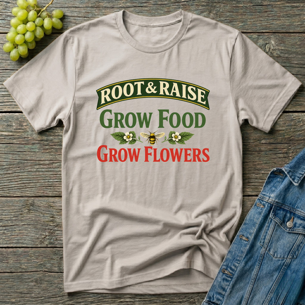 Grow Food Grow Flowers Gardening T-Shirt