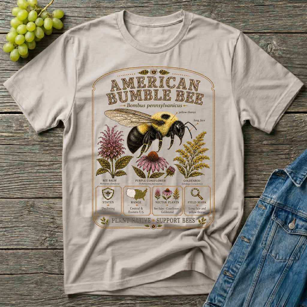 American Bumble Bee Field Guide T-Shirt