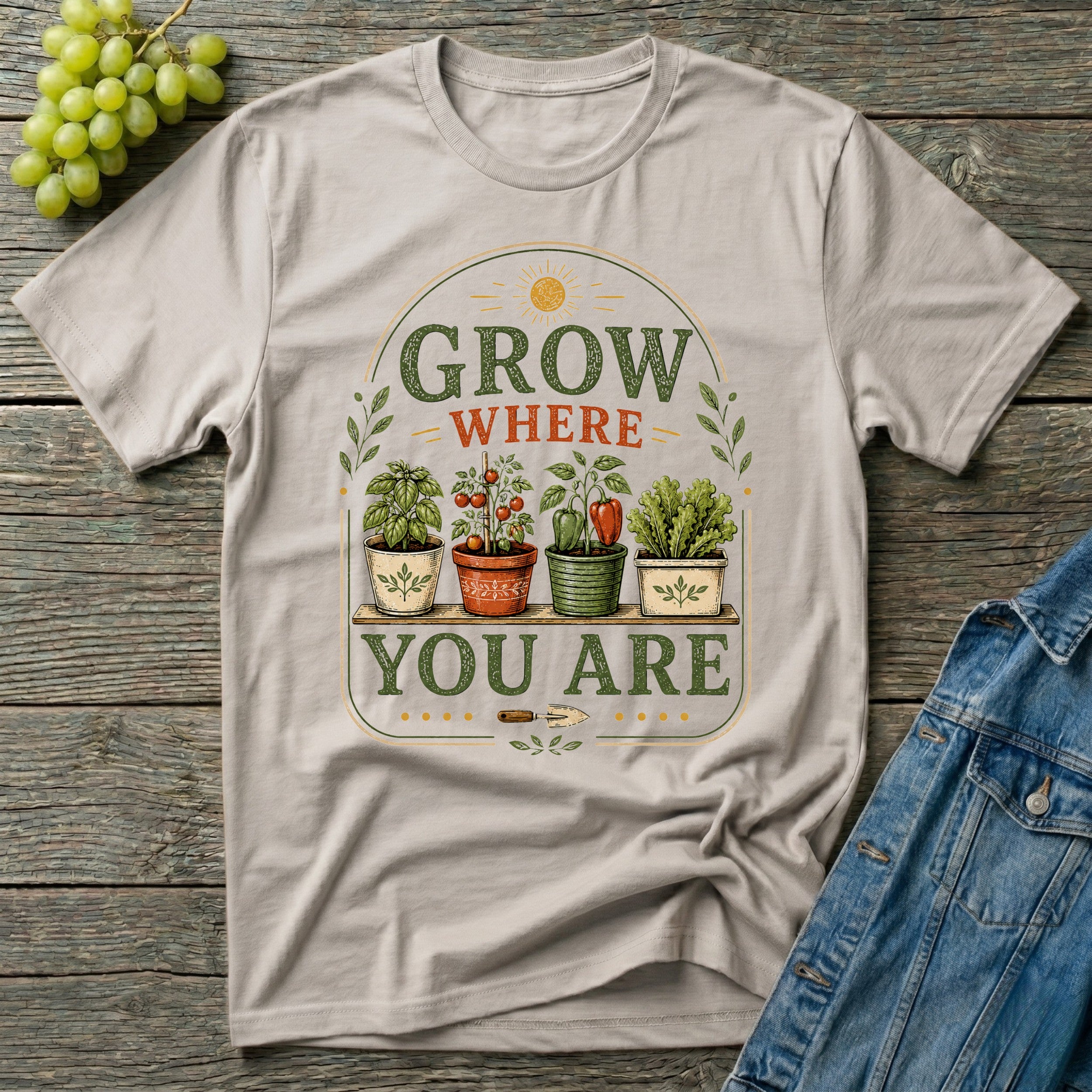 Grow Where You Are Container Gardening T-Shirt