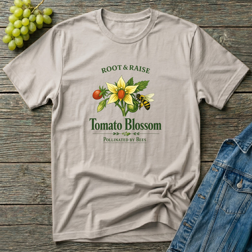 Tomato Blossom Pollinated By Bees T-Shirt