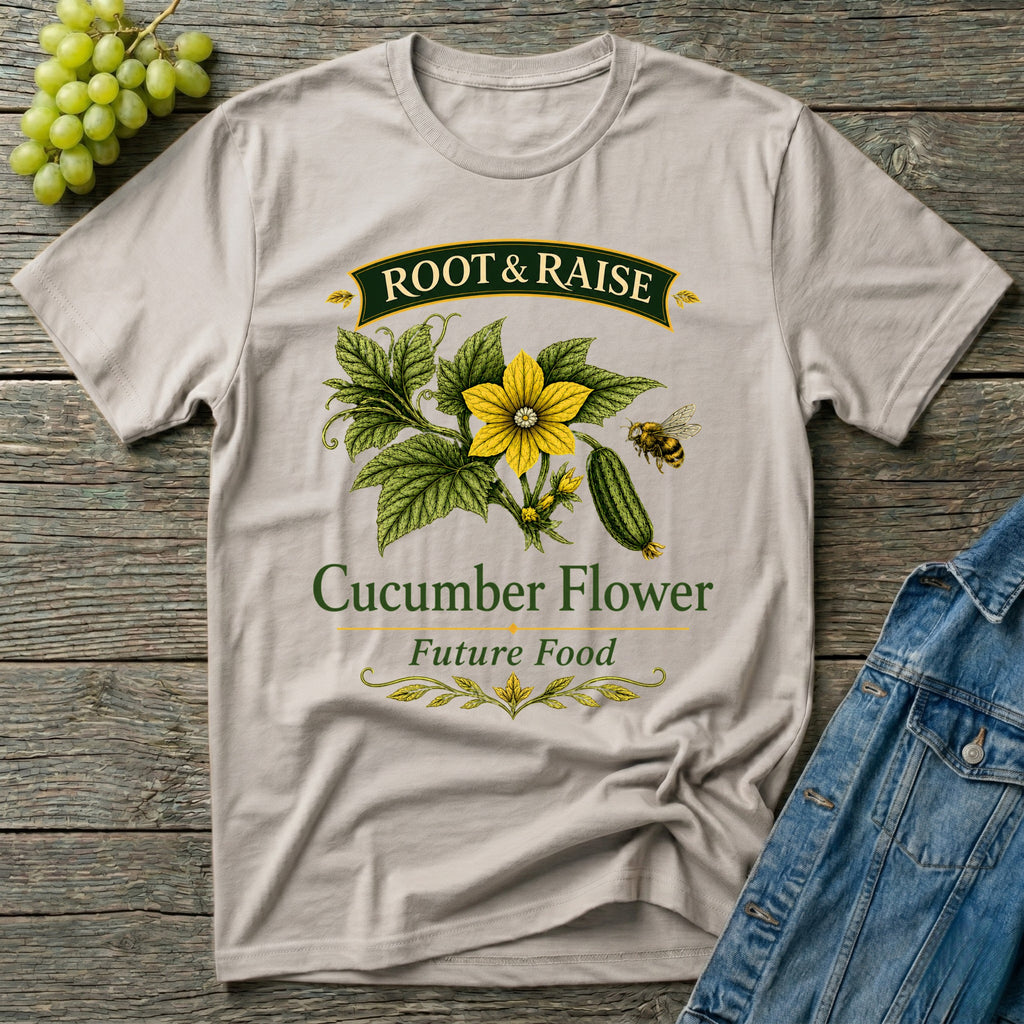 Cucumber Flower Future Food Gardening T-Shirt