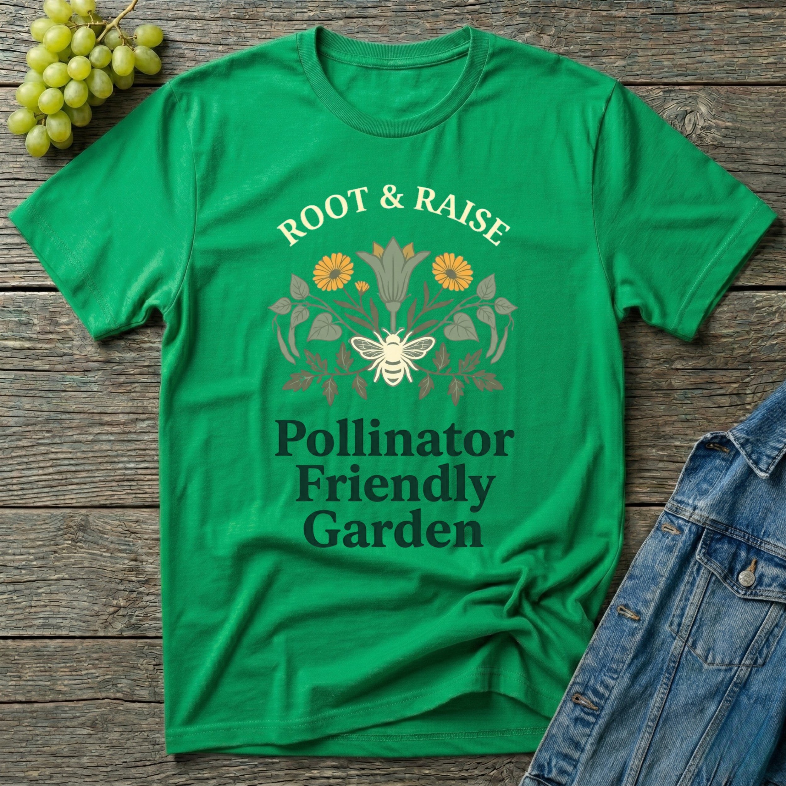 Pollinator Friendly Garden T-Shirt - Sketch