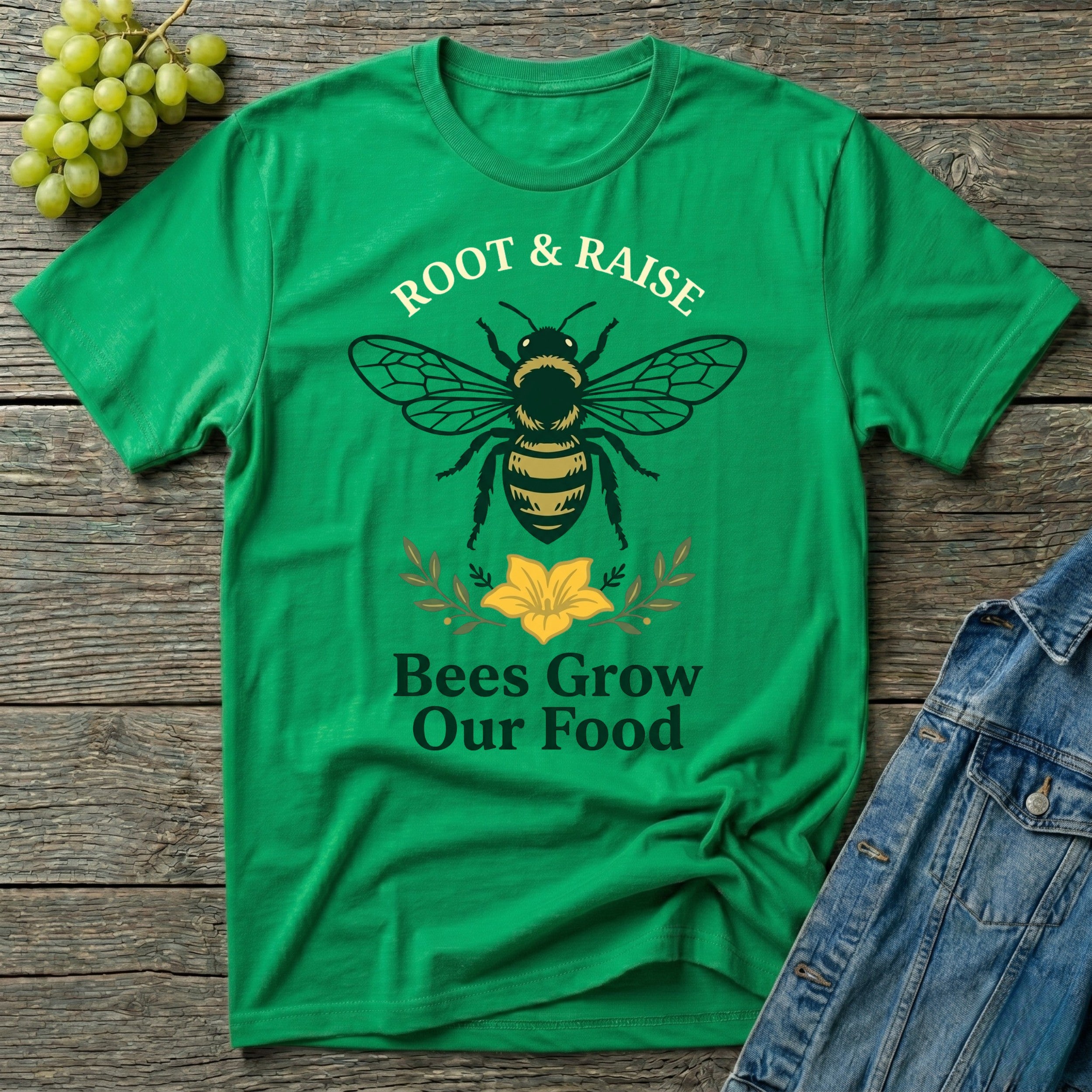 Bees Grow Our Food T-Shirt - Bold