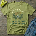 Garden For Food Garden For Bees T-Shirt - Illustrated