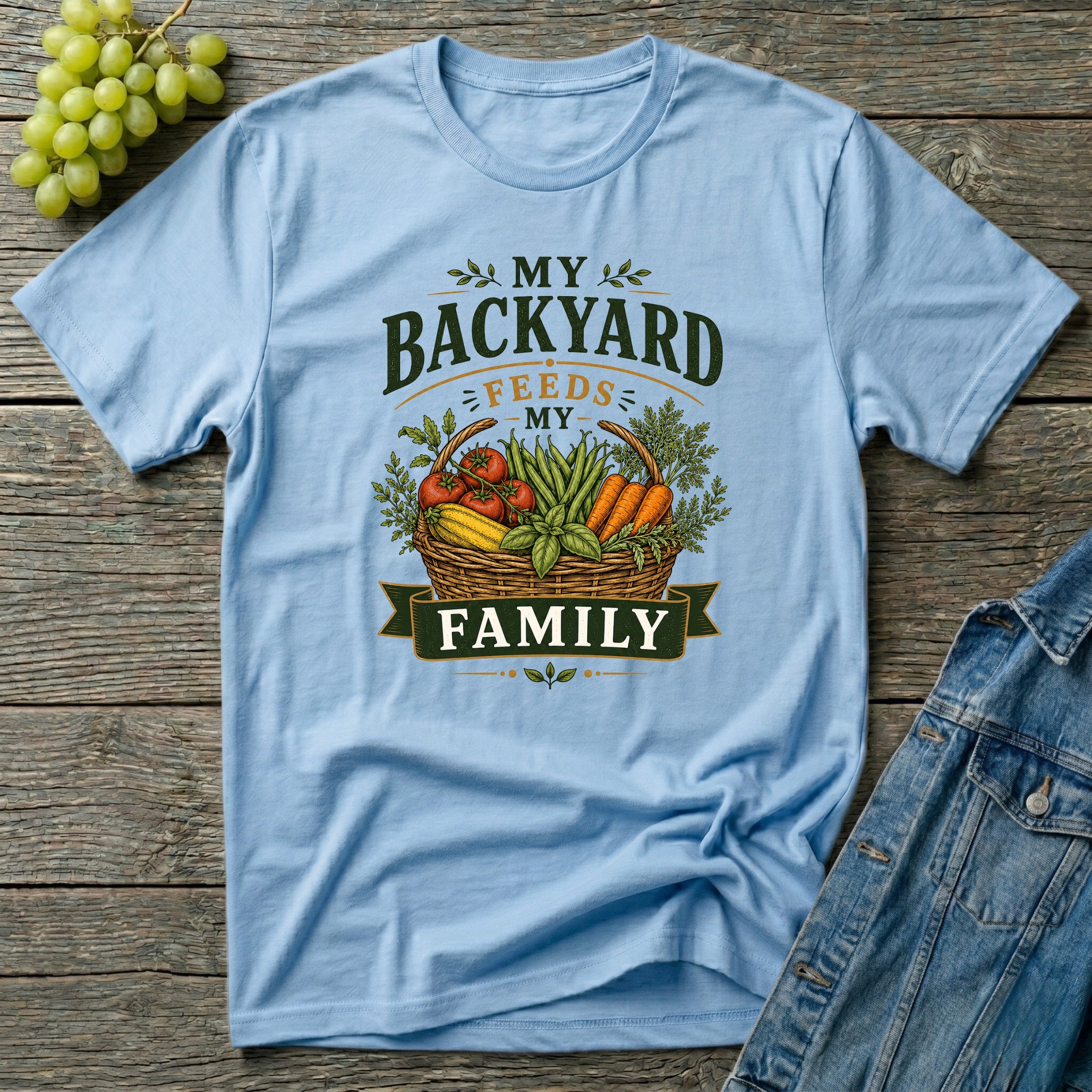 My Backyard Feeds My Family Vegetable Garden T-Shirt