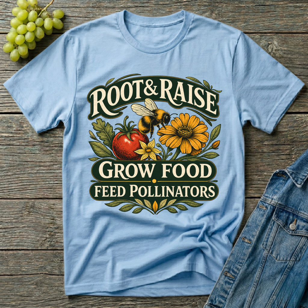 Grow Food Feed Pollinators Gardening T-Shirt
