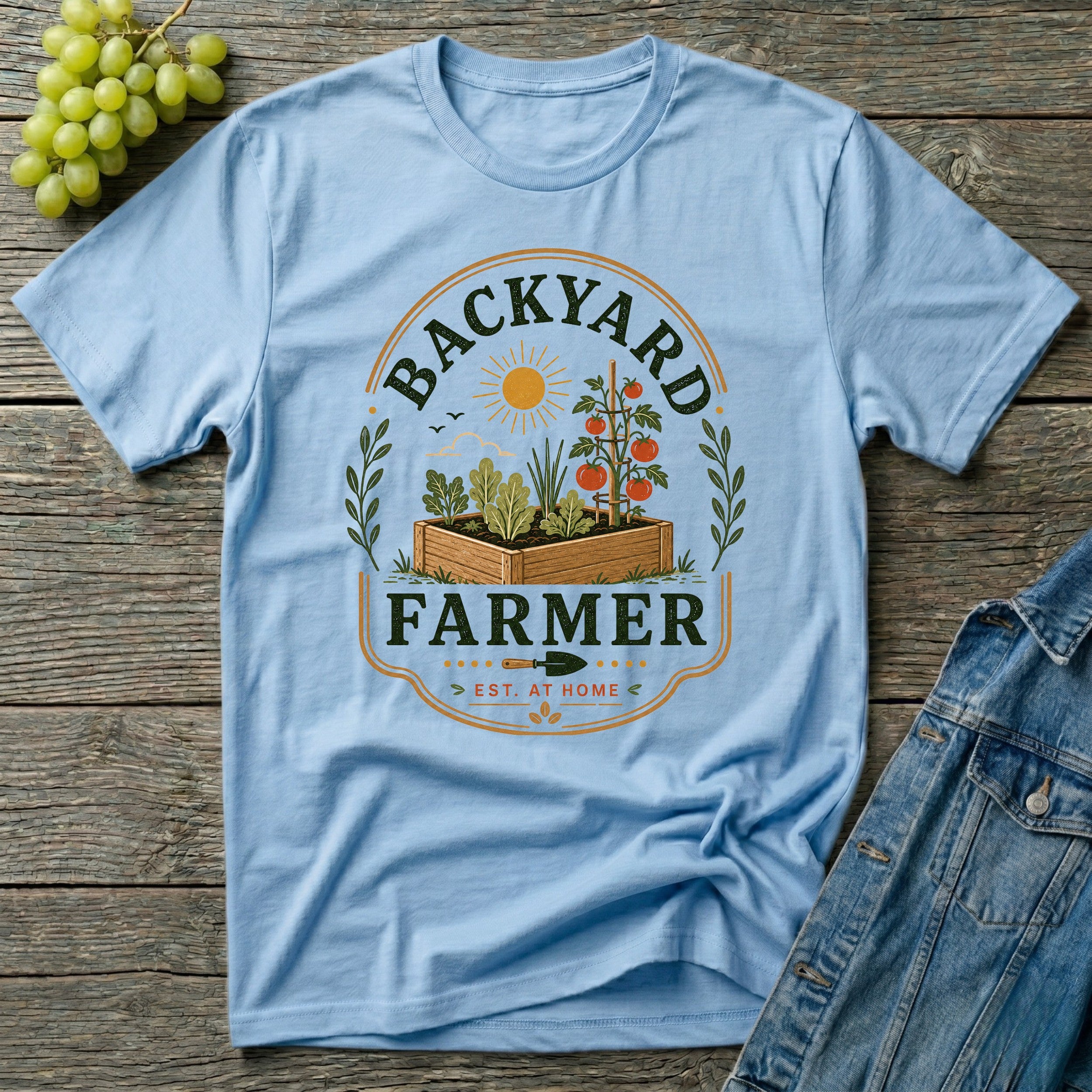 Backyard Farmer Est. At Home Gardening T-Shirt