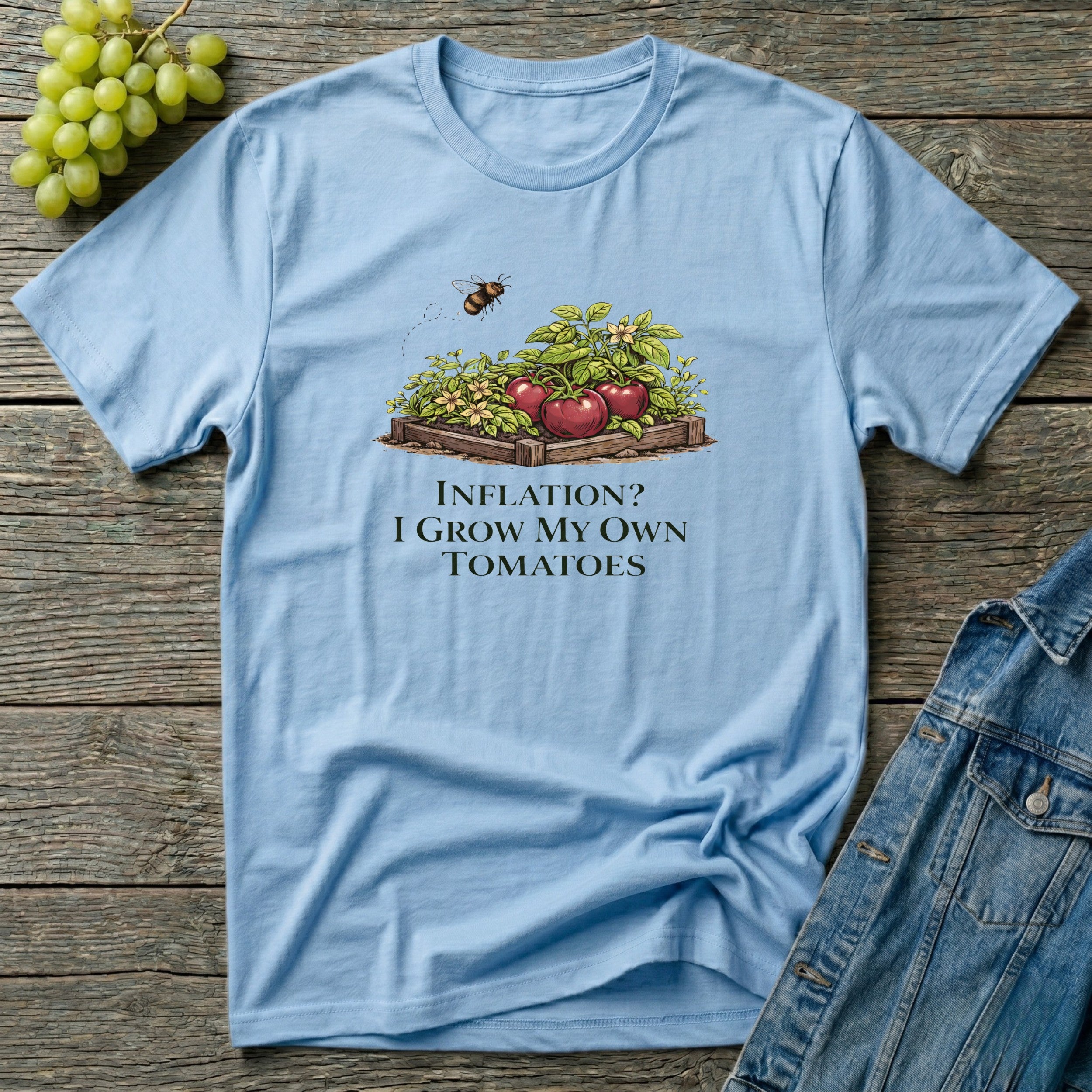 Inflation? I Grow My Own Tomatoes T-Shirt - Light